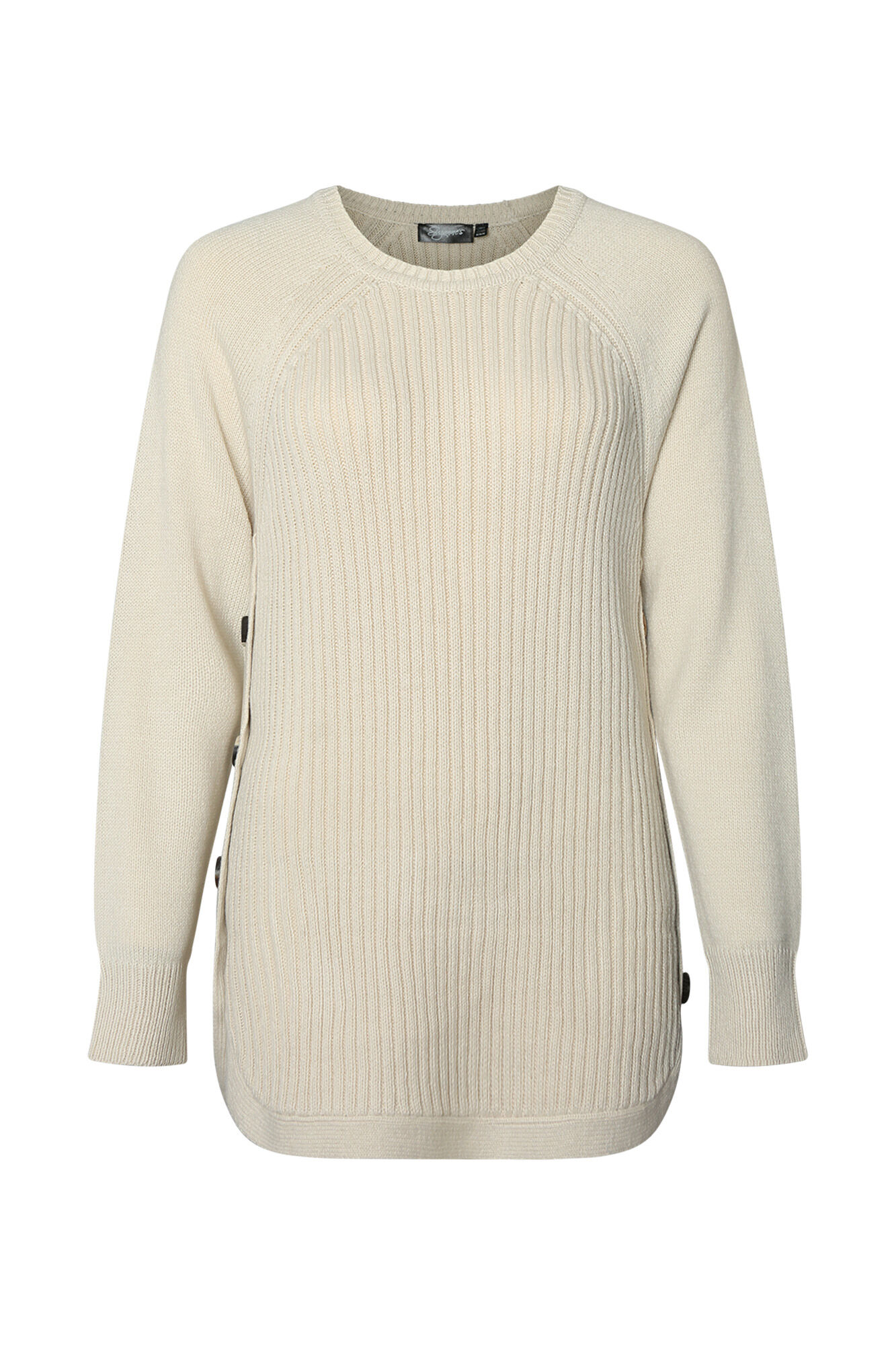 Cable Knit Sweater with Side Button Image 1