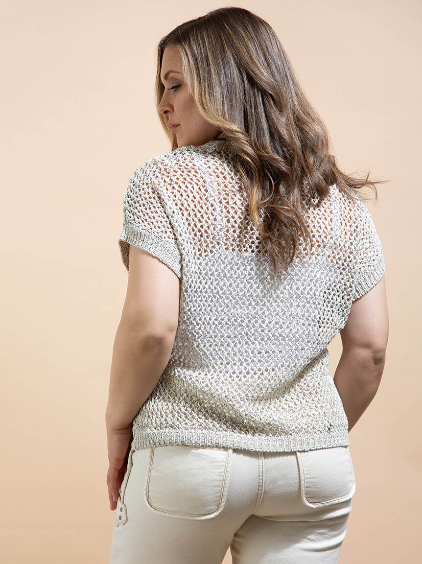 Cap Sleeve Knit Top Image 4