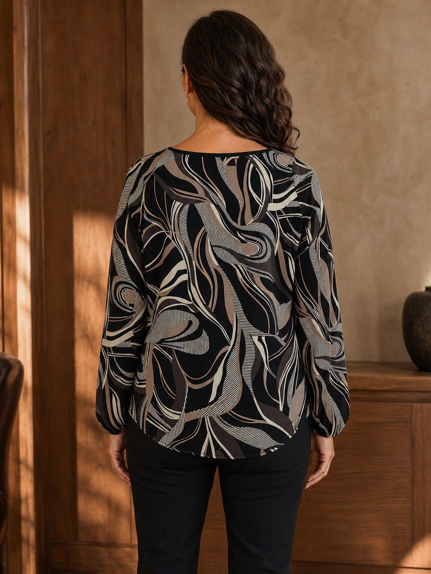 Pleather Neckline Top