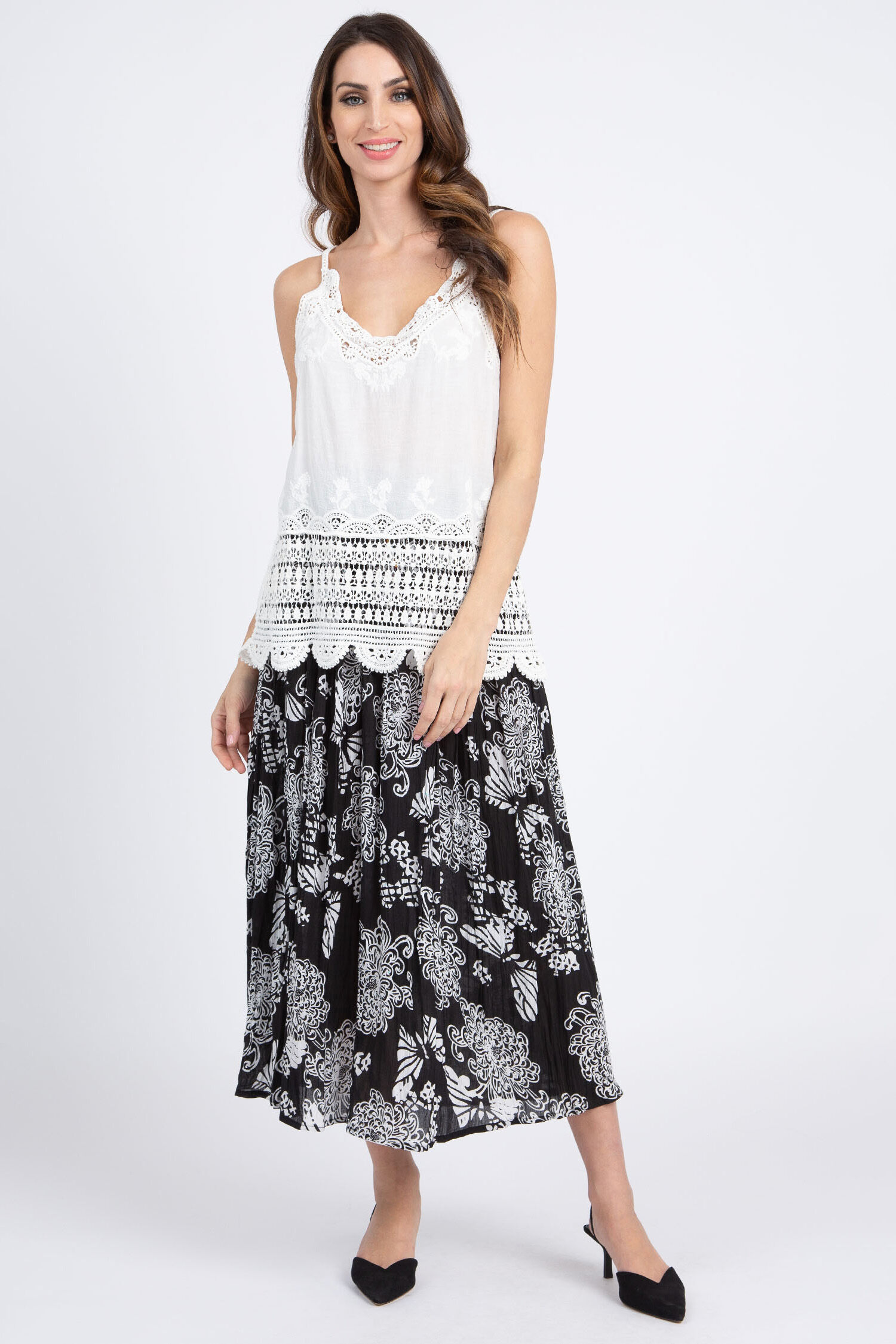 Floral Crochet Tank Top Image 1