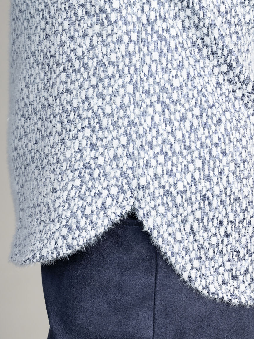Textured Cowl Neck Sweater