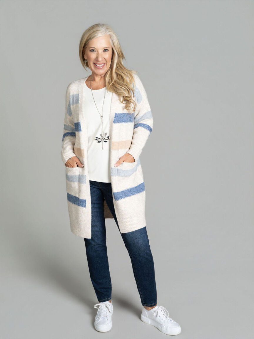 Long Open Front Cardigan