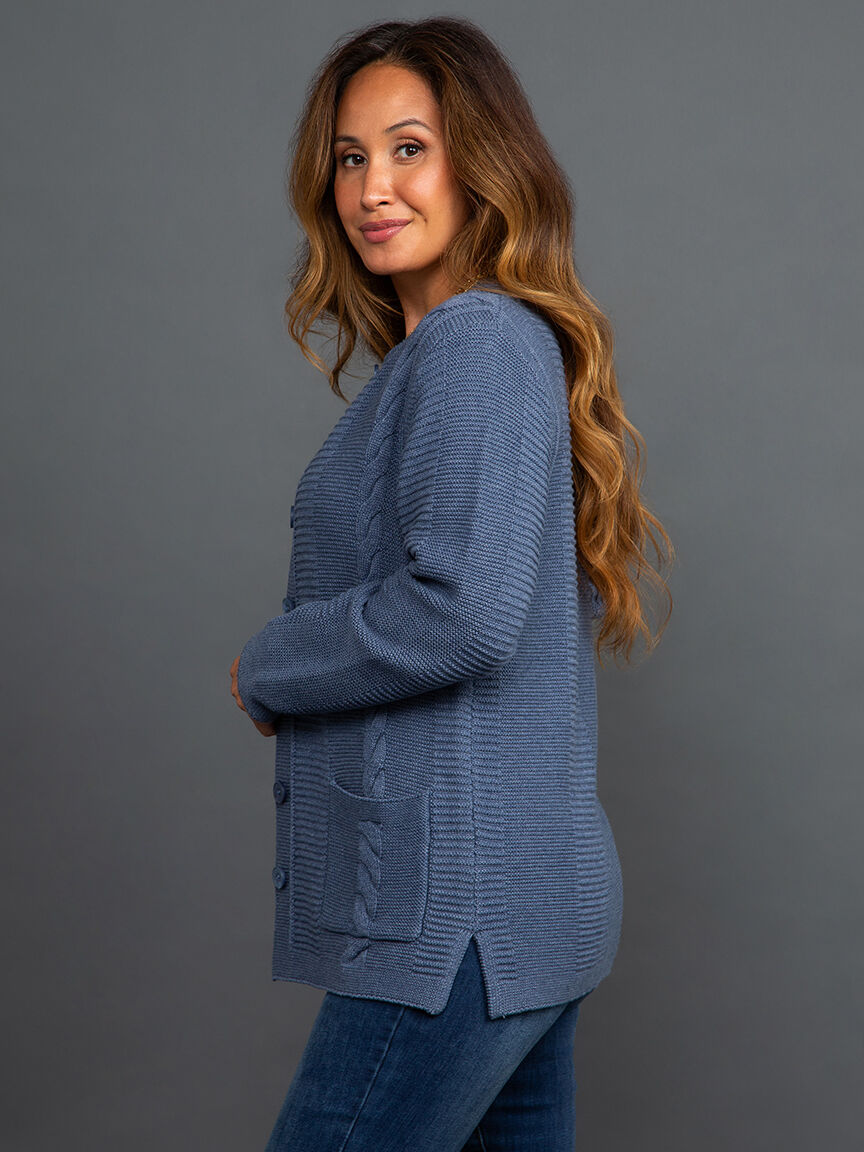 Button Down Knit Cardigan Image 3