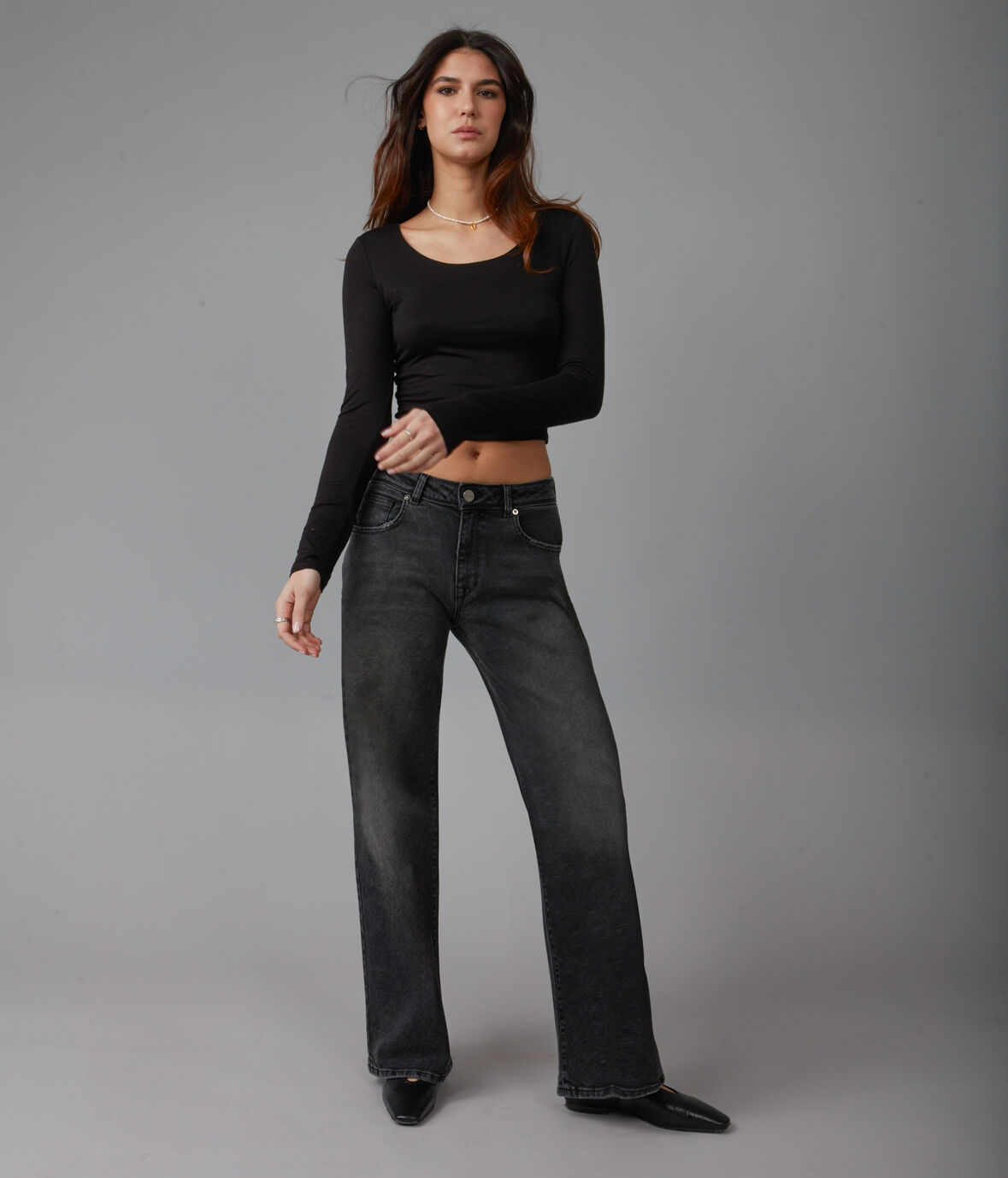 High Rise Straight Leg Jeans Image 4