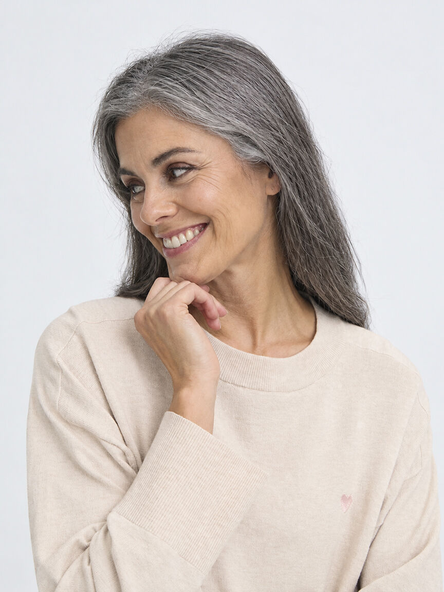 Long Sleeve Sweater With Small Heart Image 5