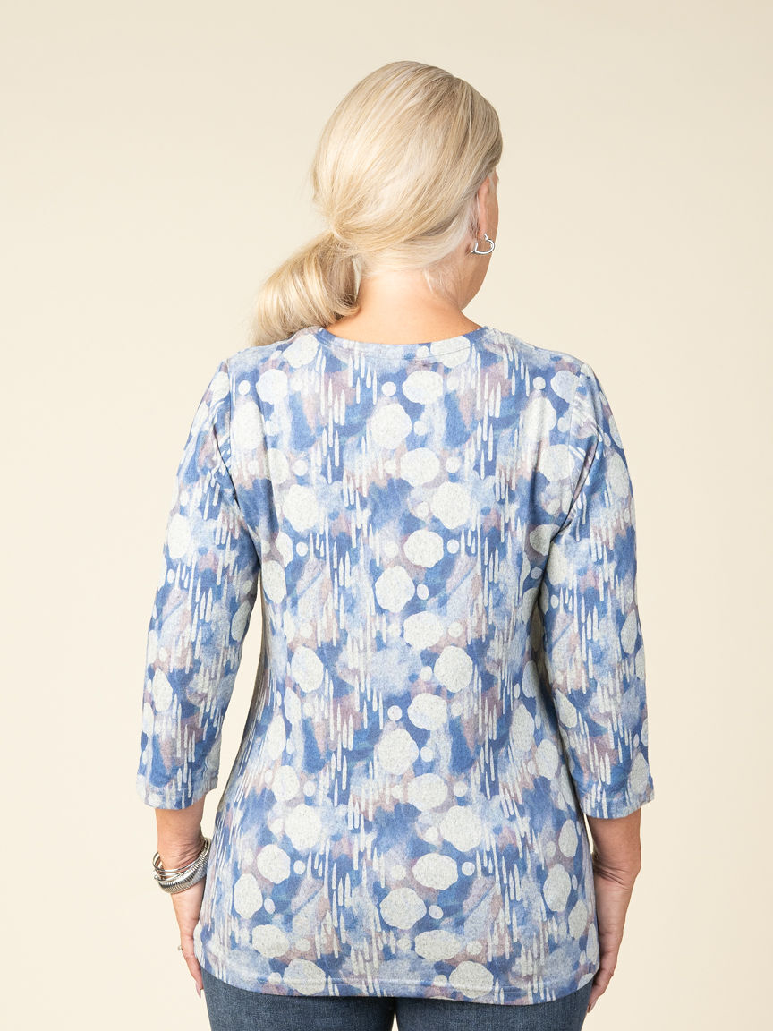 3/4 Sleeve Top With Hotfix