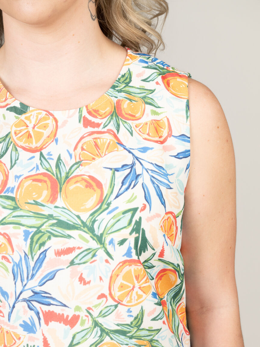 Midi Sleeveless Dress With Pockets