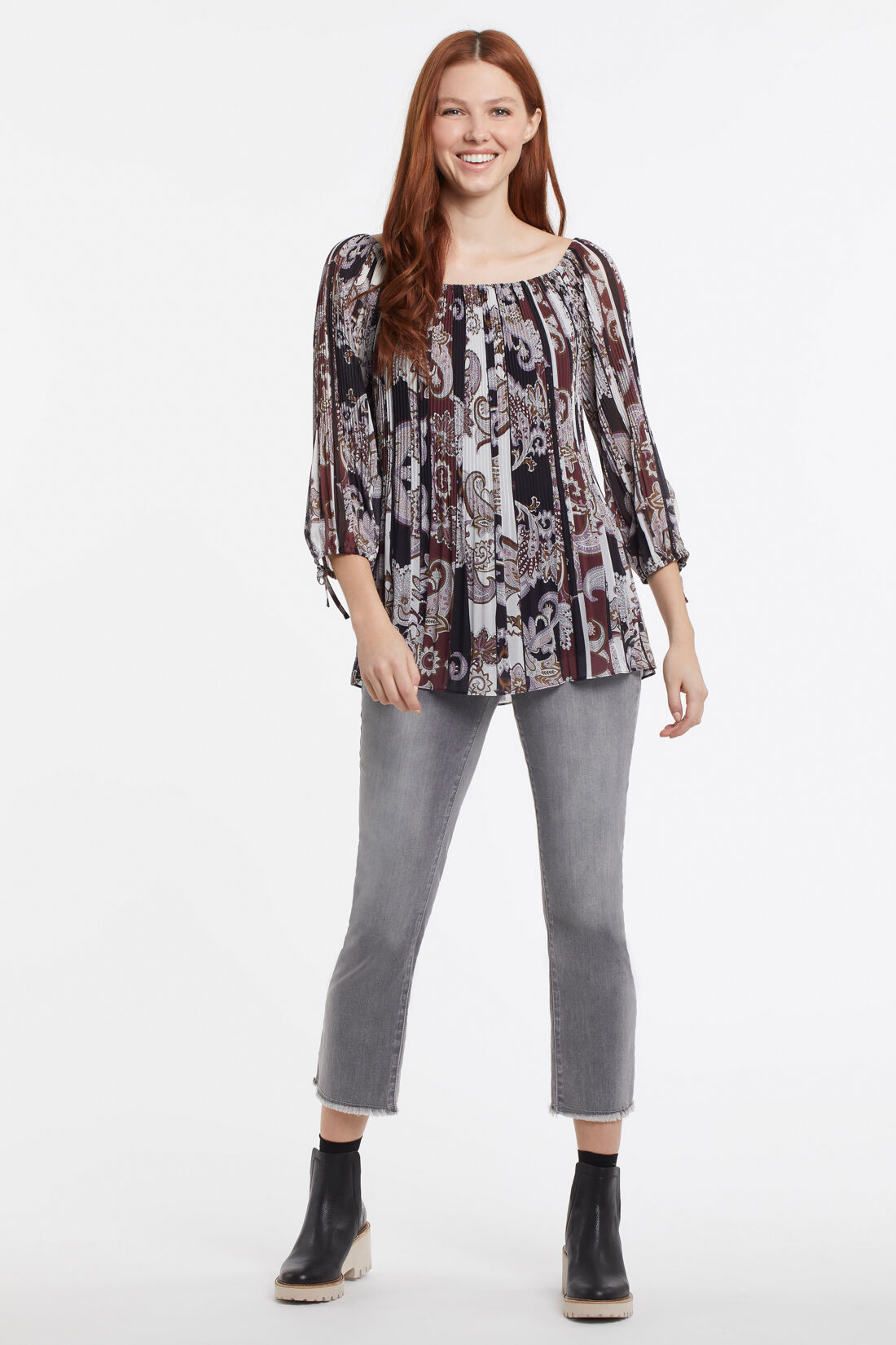 Off The Shoulder Chiffon Tunic Image 1