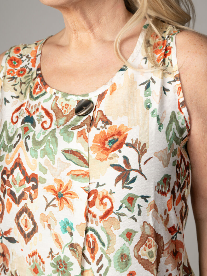 Sleeveless Knee Dress With Pockets