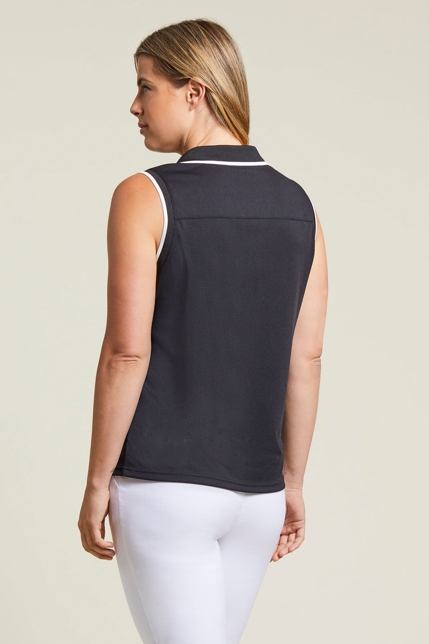 Sleeveless V-neck Golf Polo Image 2