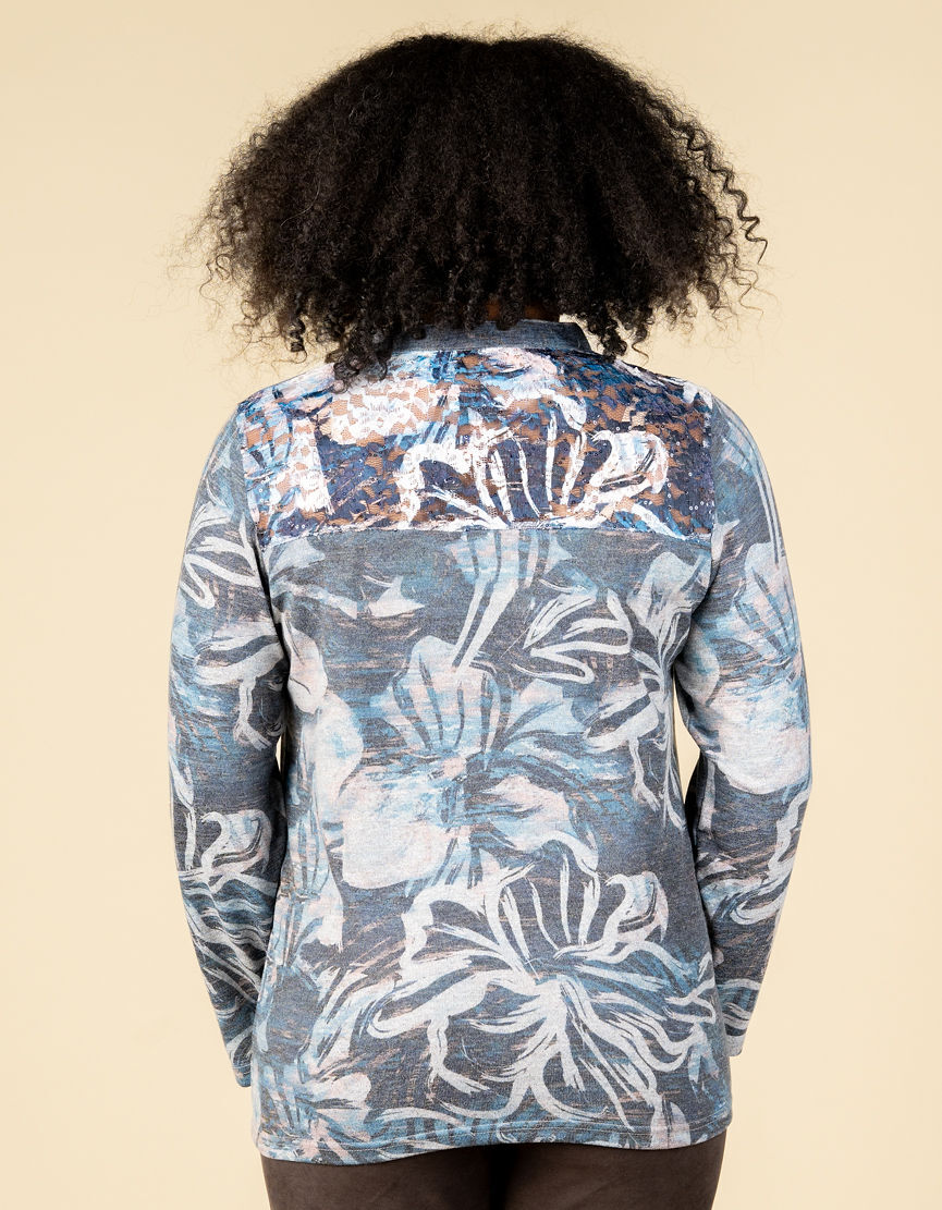 Long Roll Tab Sleeve Top Image 2