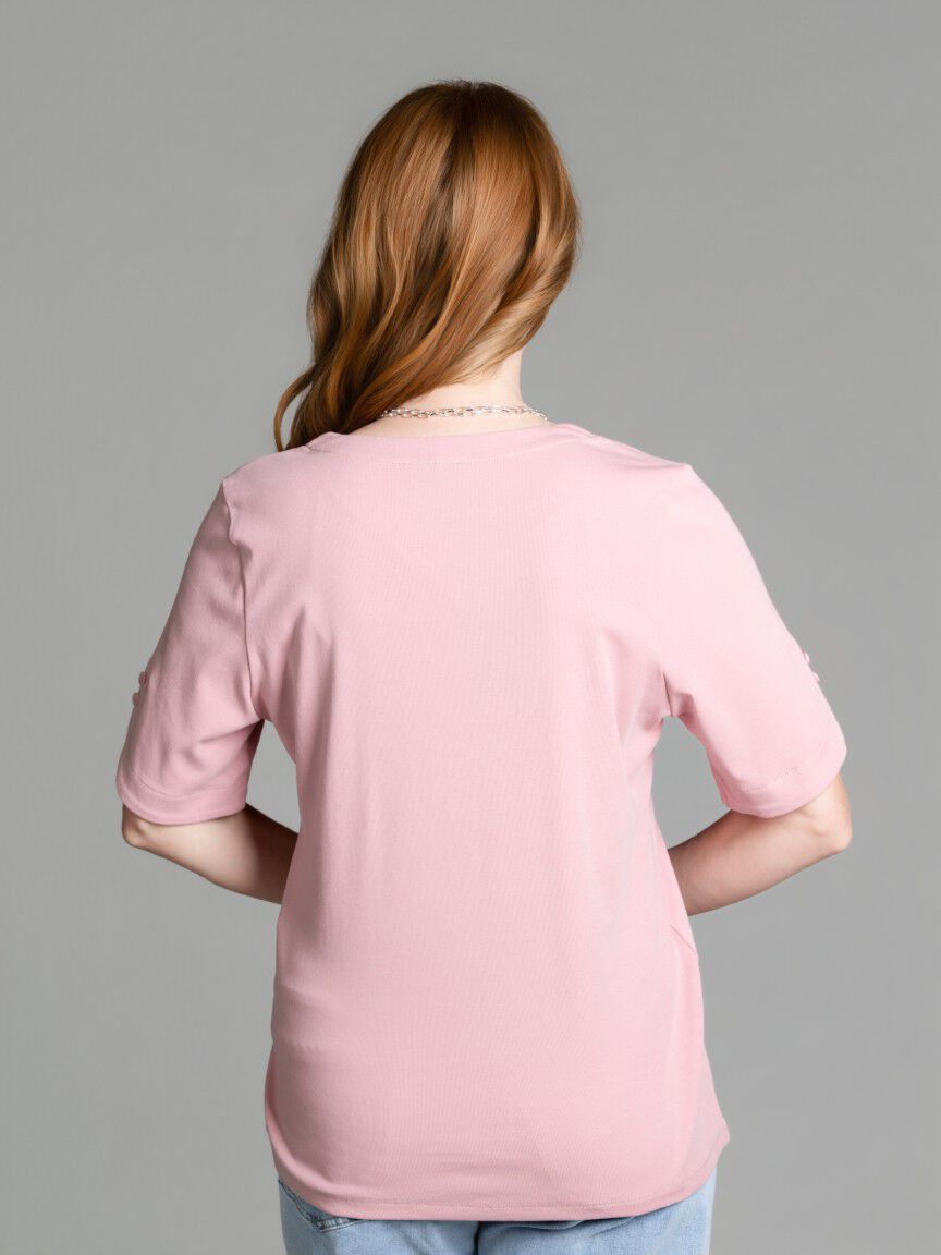 Round Neckline Short Sleeve Top