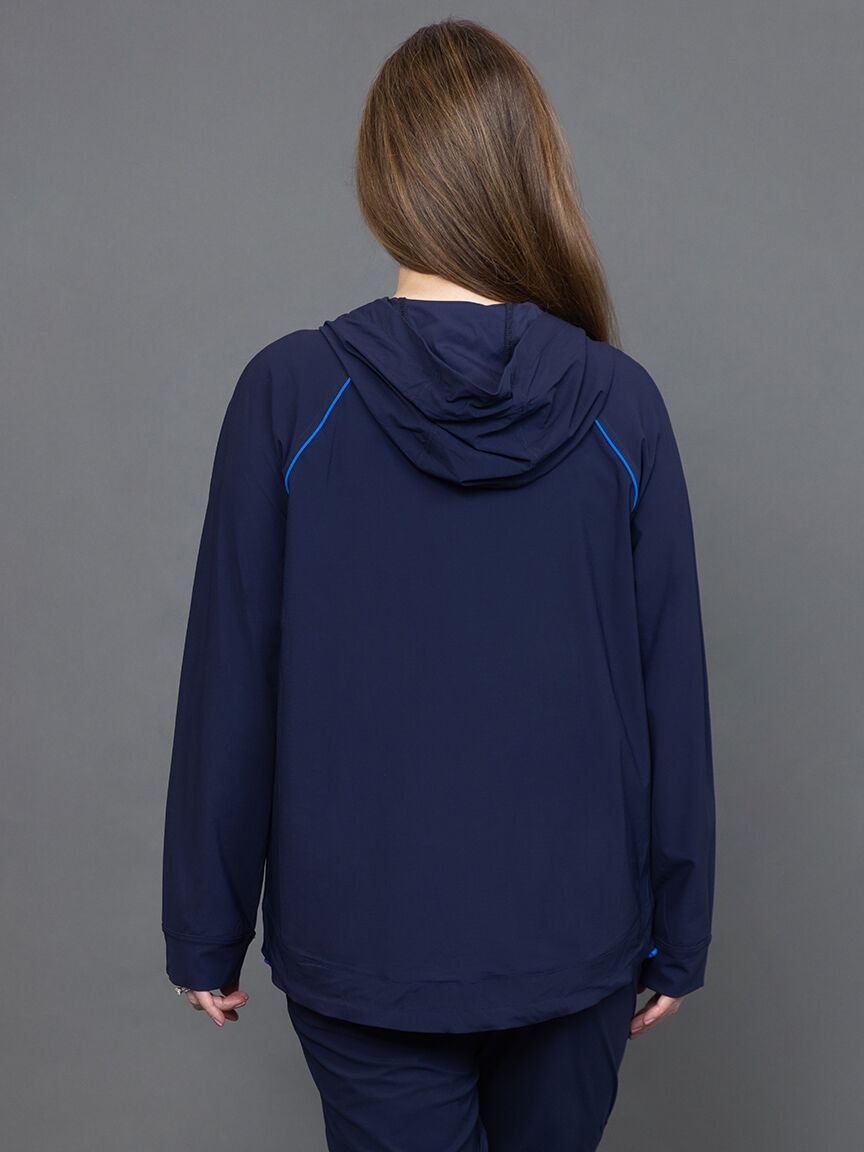 4-Way Stretch Hooded Jacket With Contrast Detail  Image 4