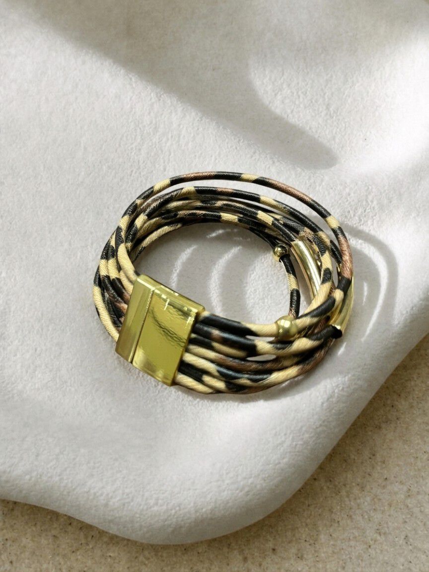 Leopard Print Magnetic Bracelet