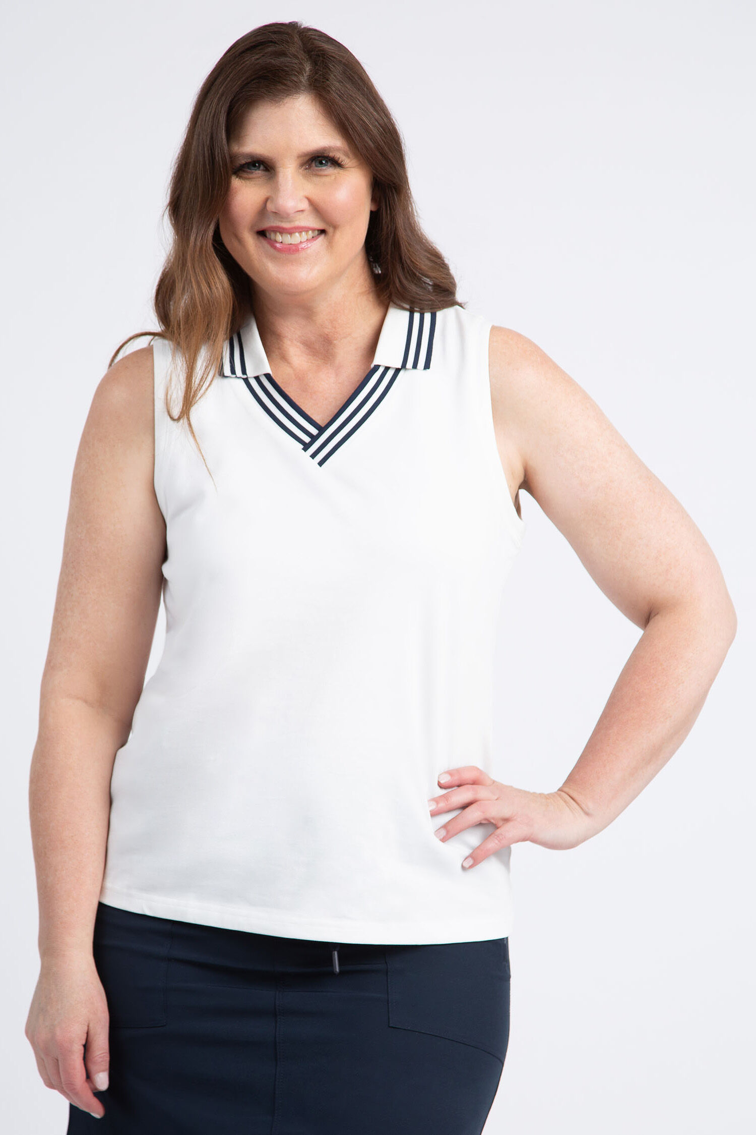 Sleeveless Polo Shirt Image 1