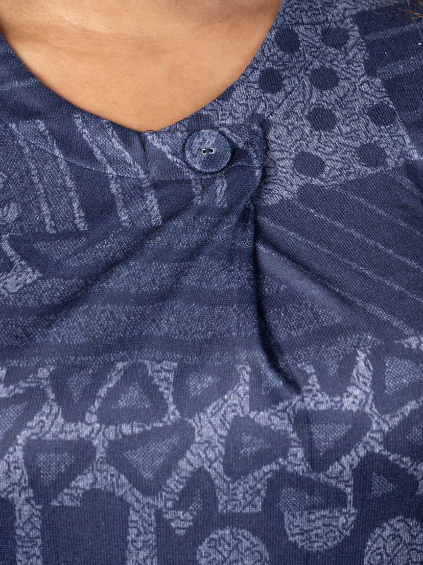 Long Sleeve Circle Print Tunic