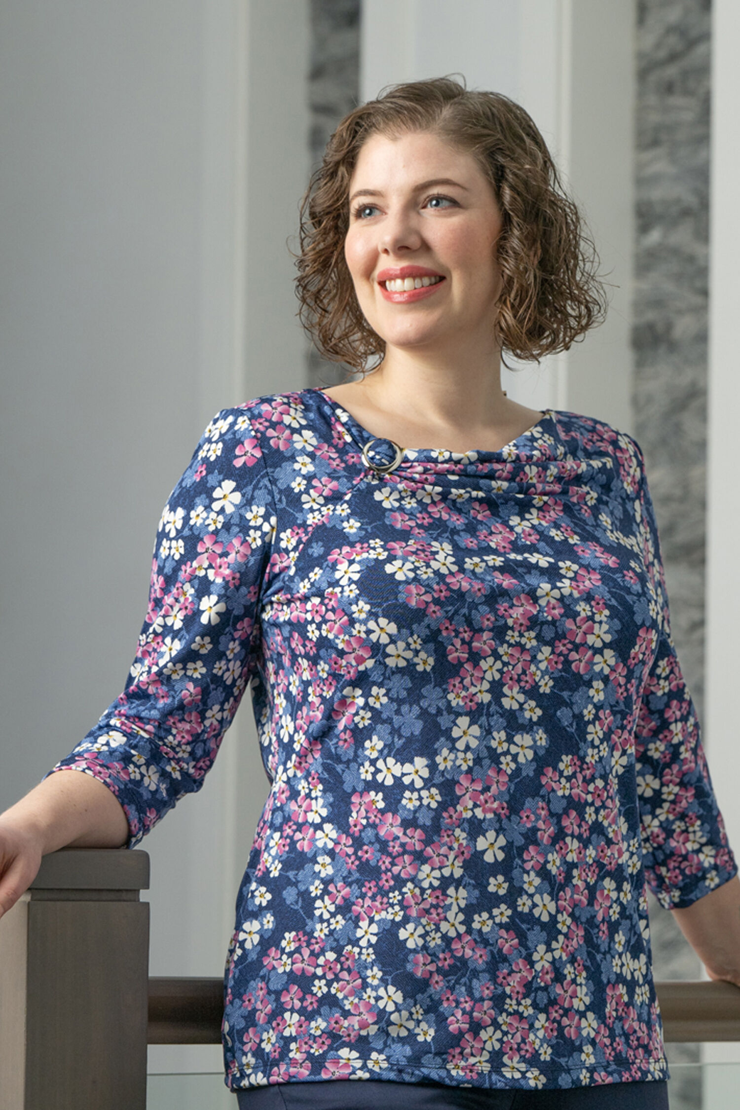 Cowl Buckle Shirt, Olive