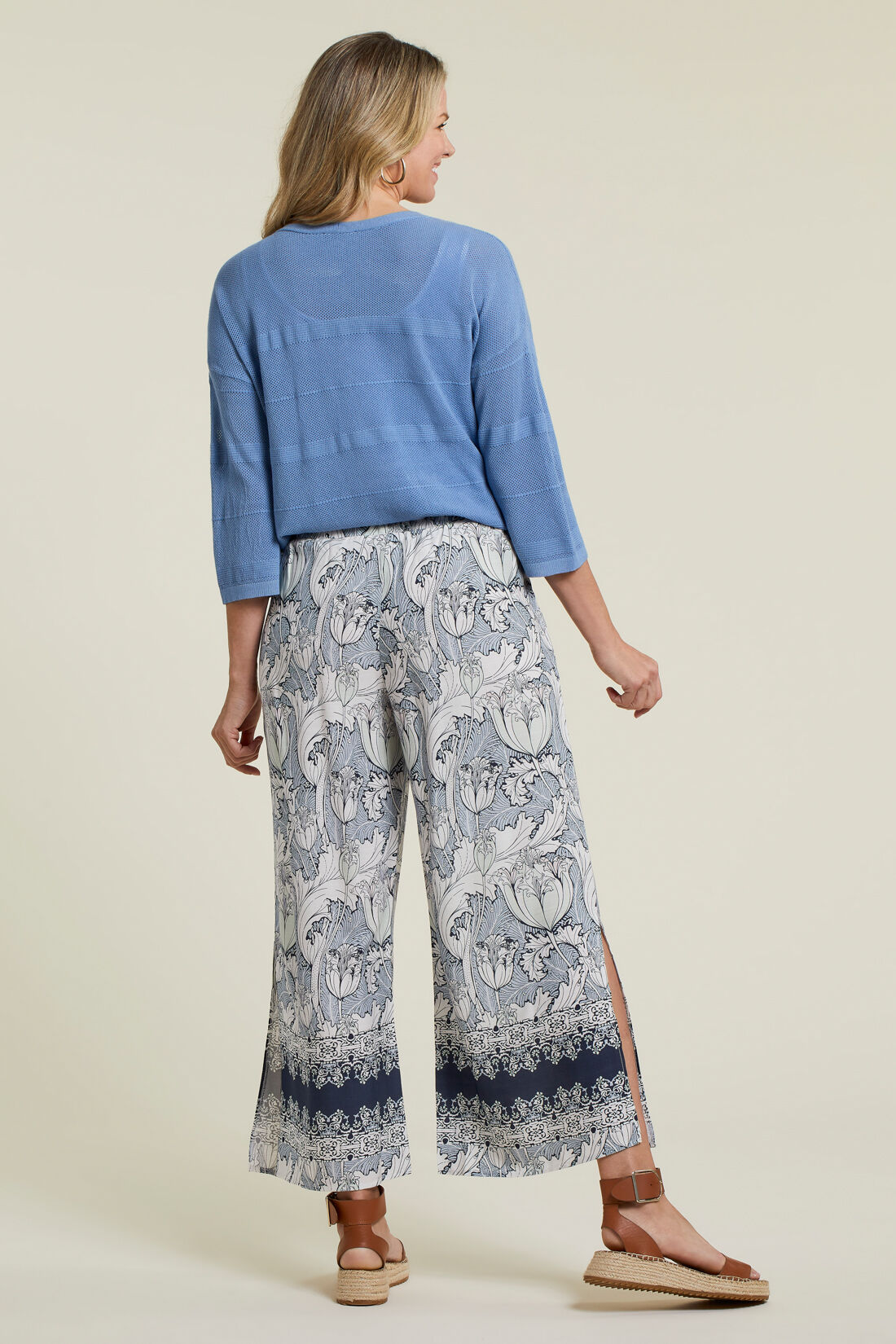 Wide-Leg Printed Pants  Image 2