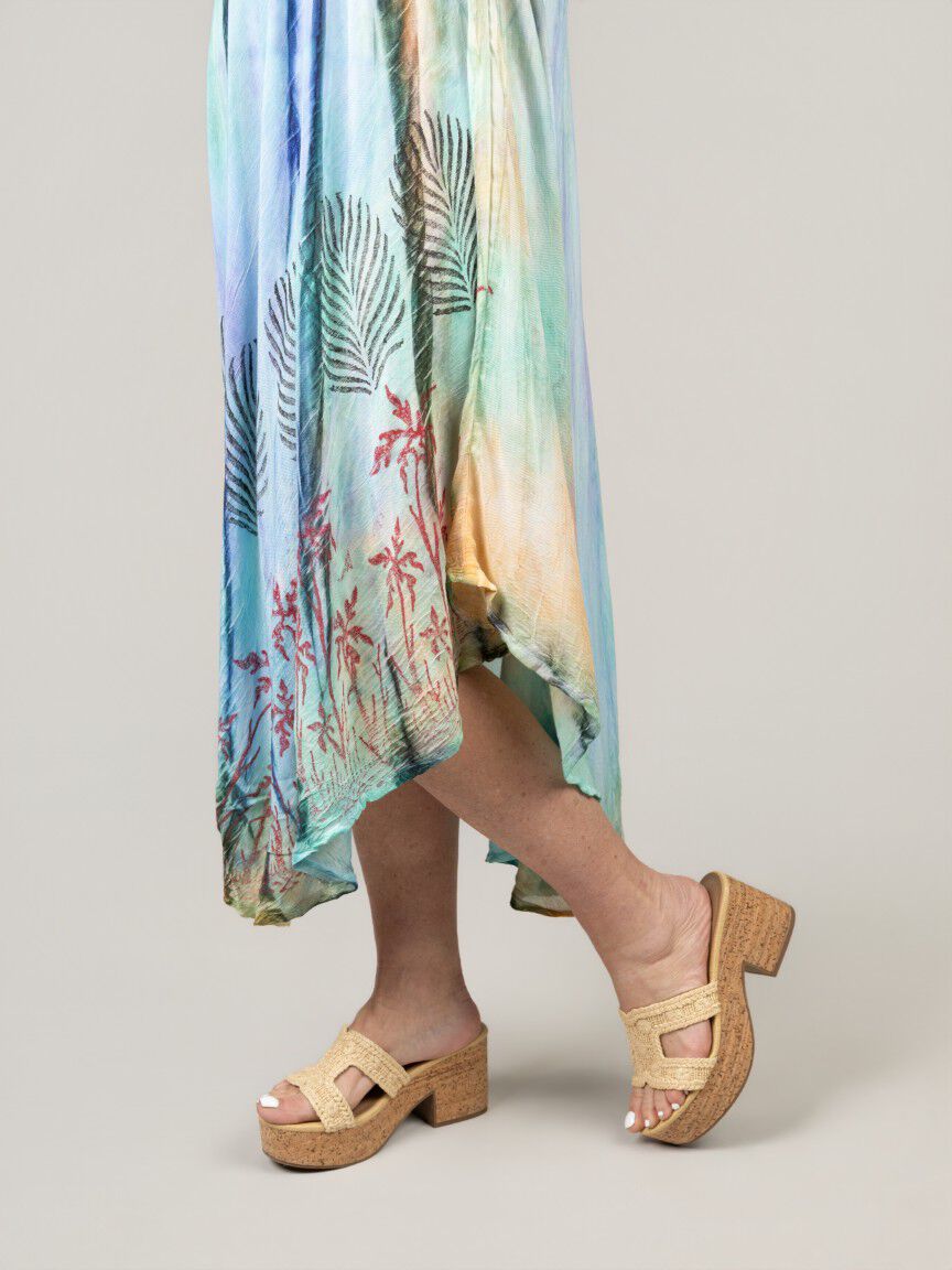 Sleeveless Tie Dye Midi Dress