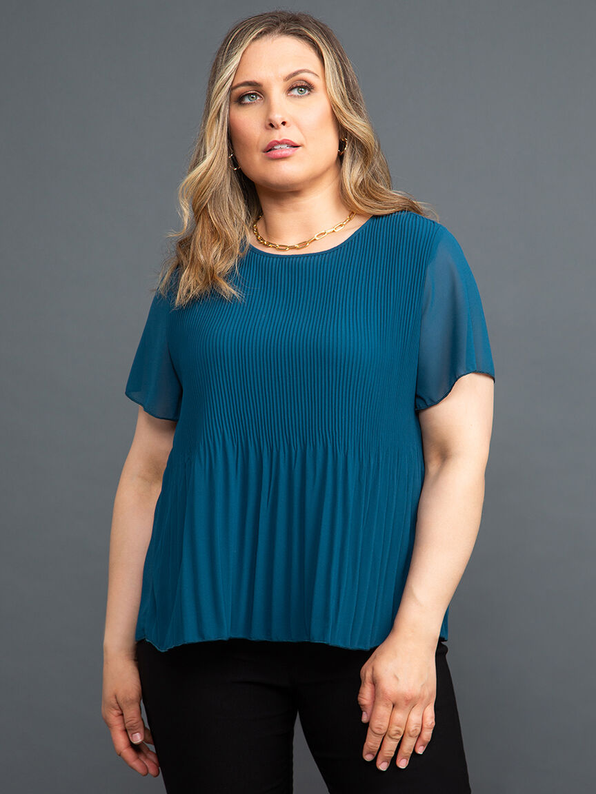 Layered Georgette Short Sleeve Blouse Image 2