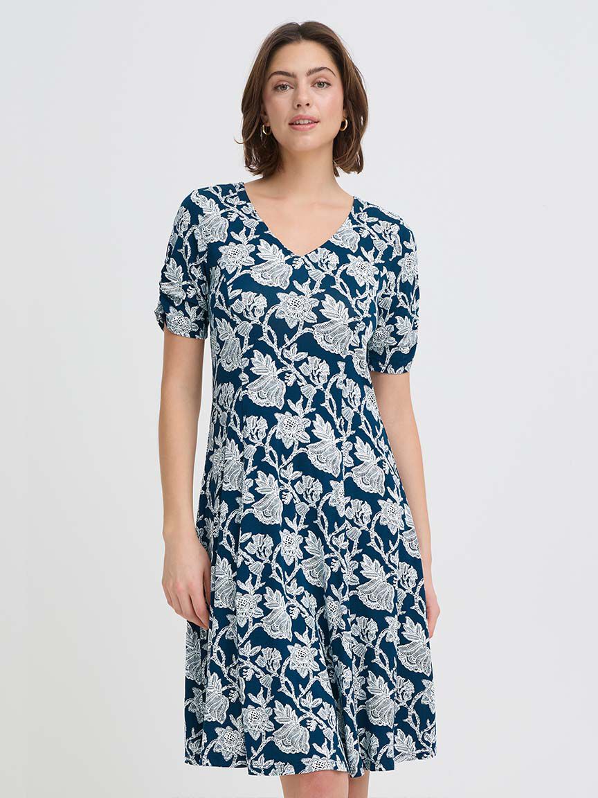 Midi Elbow Sleeve Dress