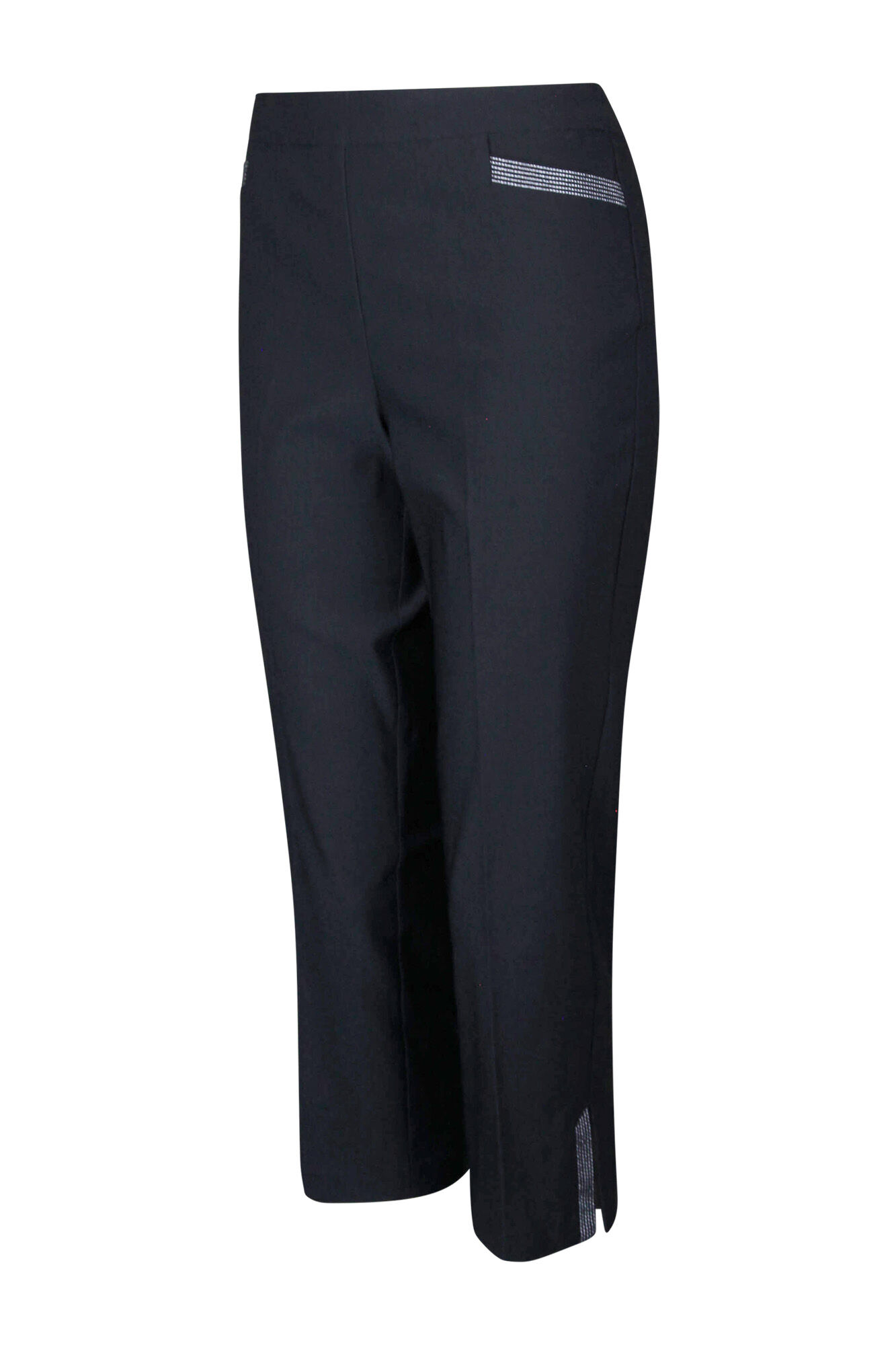 Tummy Control Capri Pant with Metallic Stripes Image 1