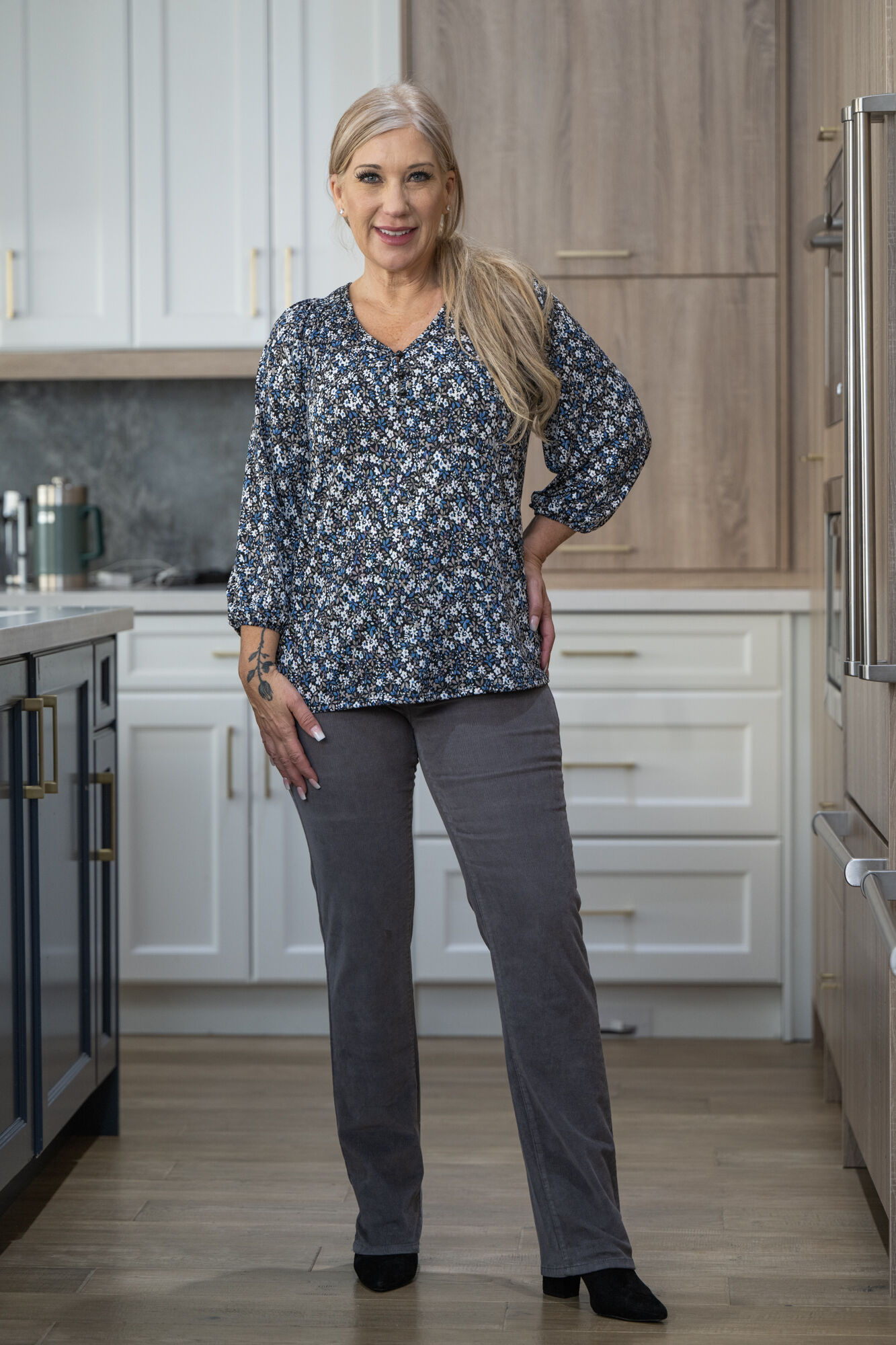 Olive Corduroy Jeans Image 2