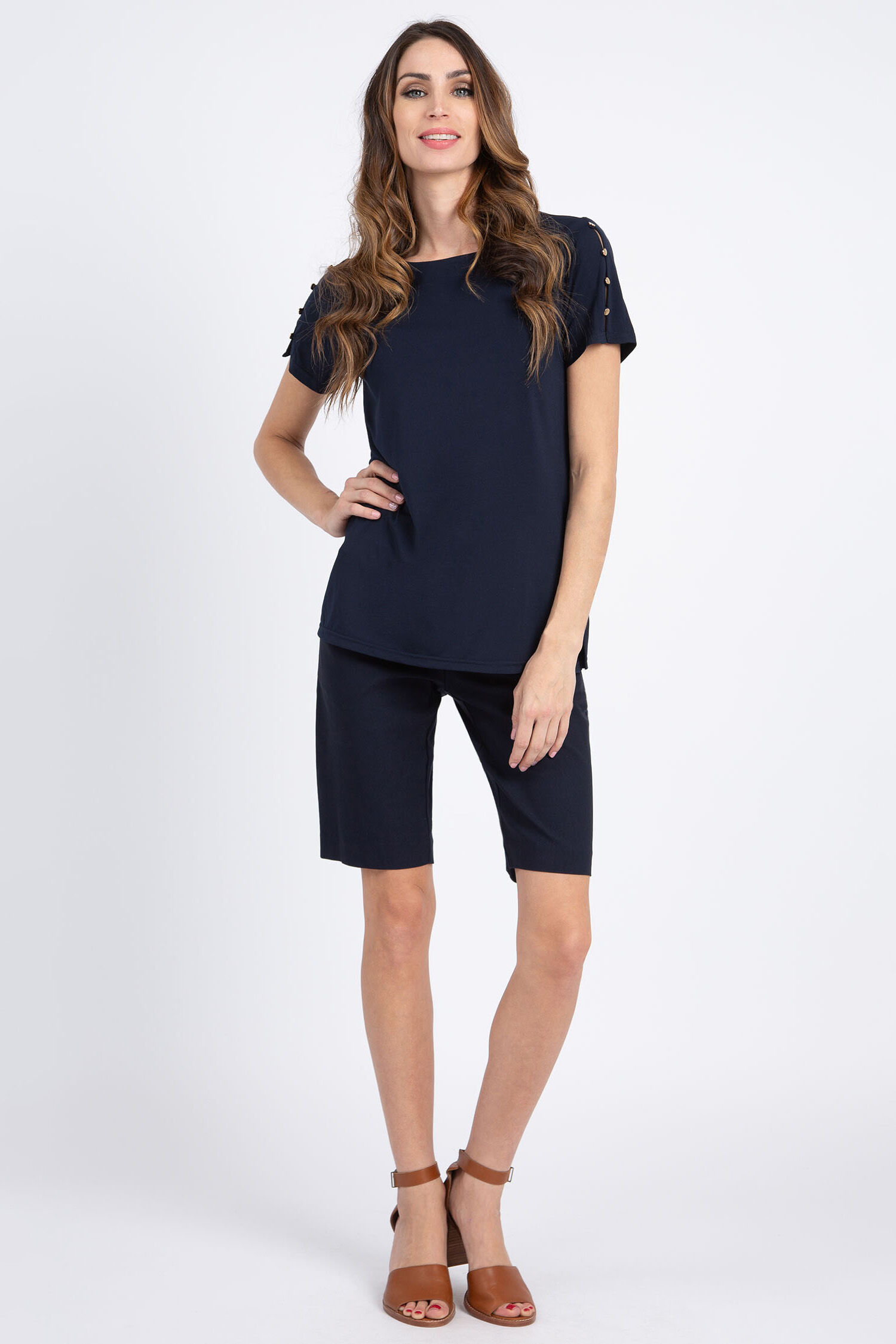 Button Sleeve Tee-Shirt  Image 1