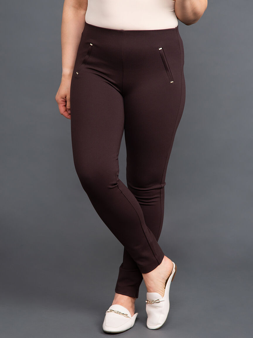 Pull-On Slim Leg Trousers Image 2