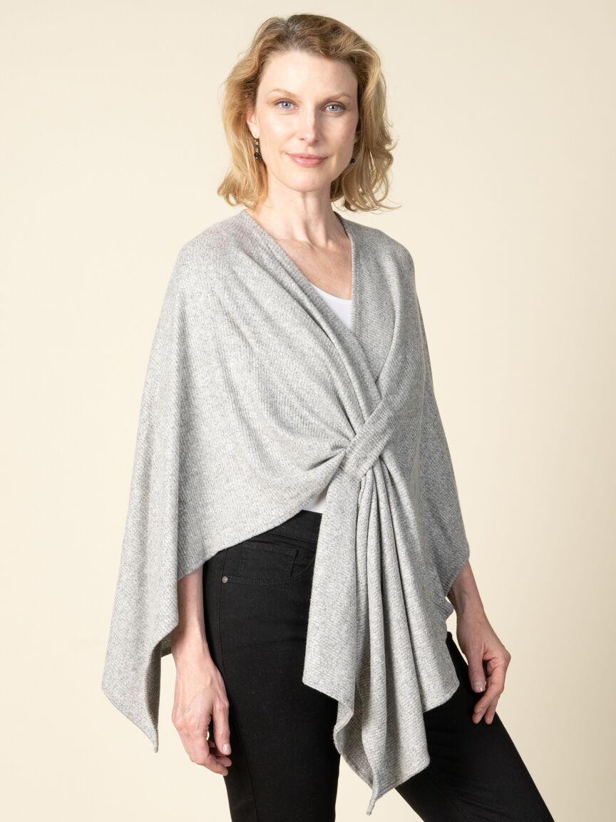 Knitted Cardigan Duster Poncho Image 5