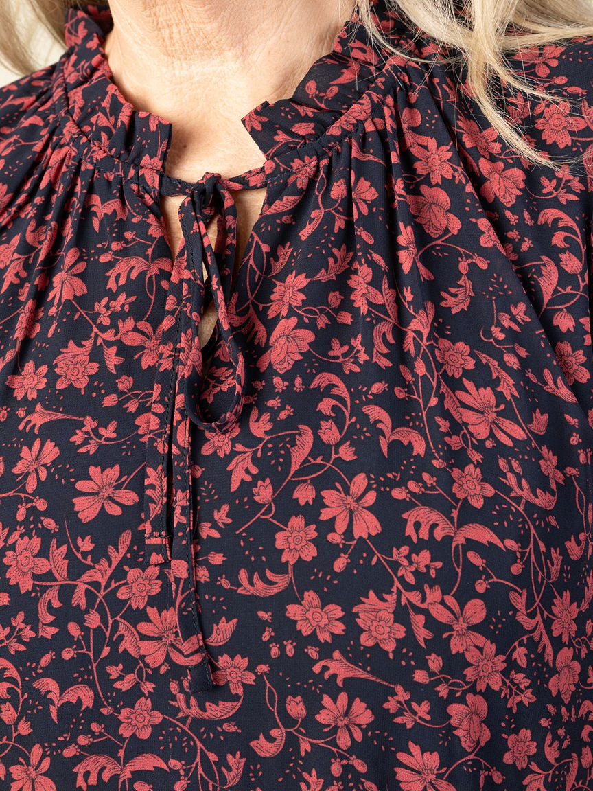 Long Sleeve Floral Print Top