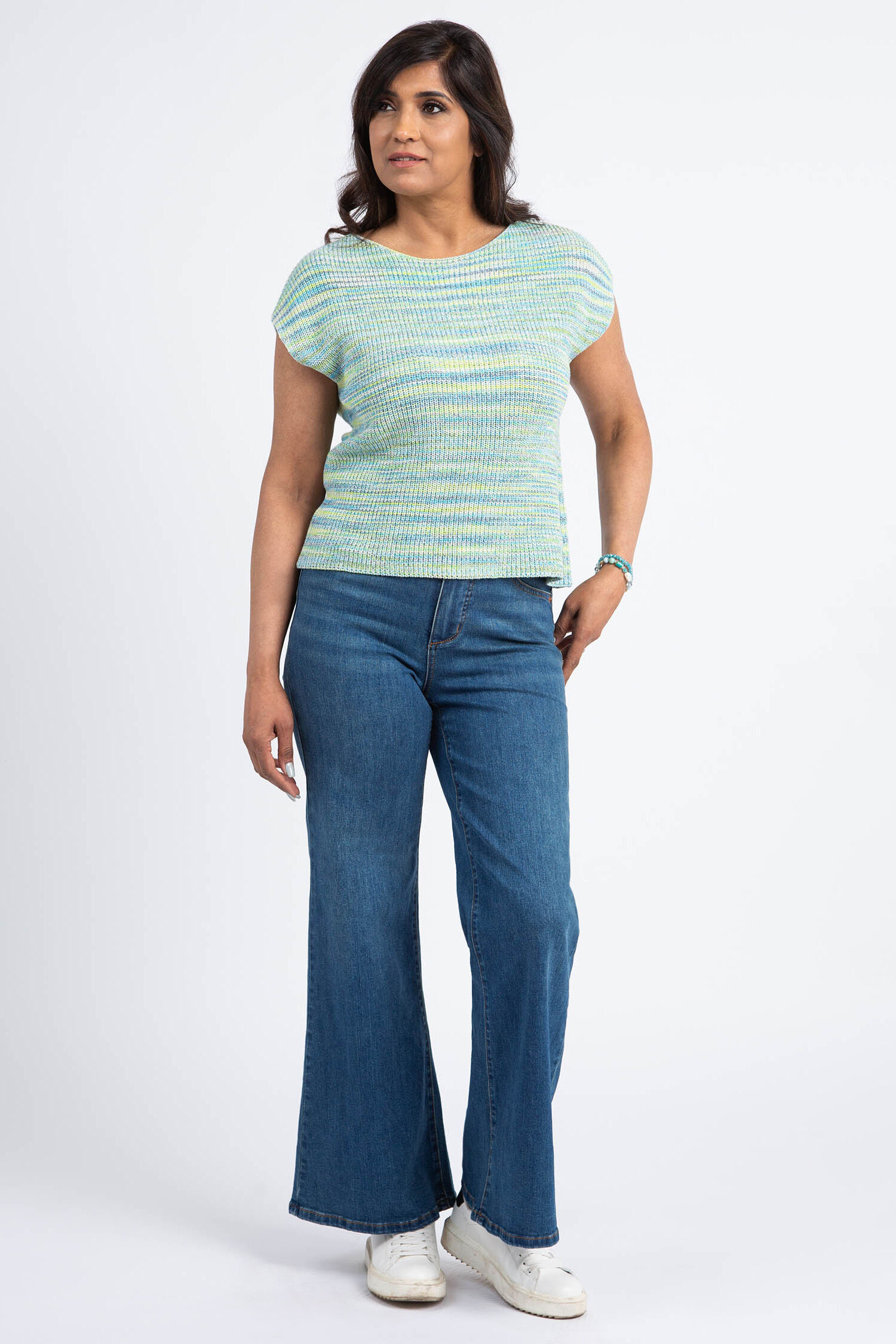 Space Dyed Sweater w/ Cap Sleeves Image 2