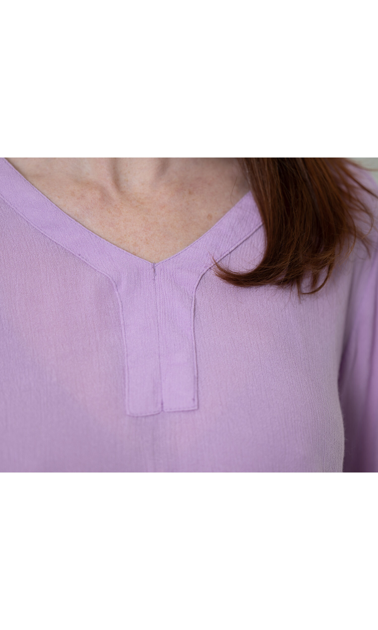 Long Sleeve Crinkle Cr&ecirc;pe Solid Tunic Image 4