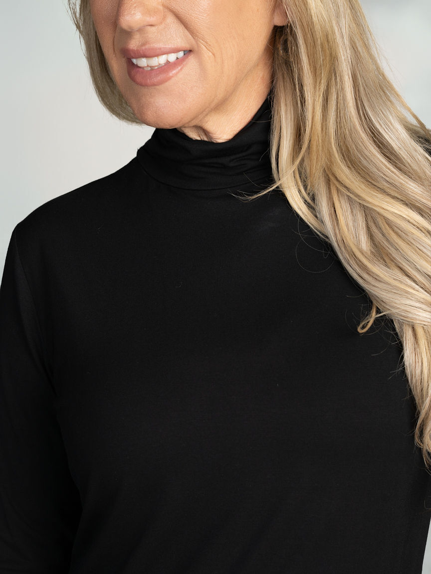 Ruched Turtleneck Top