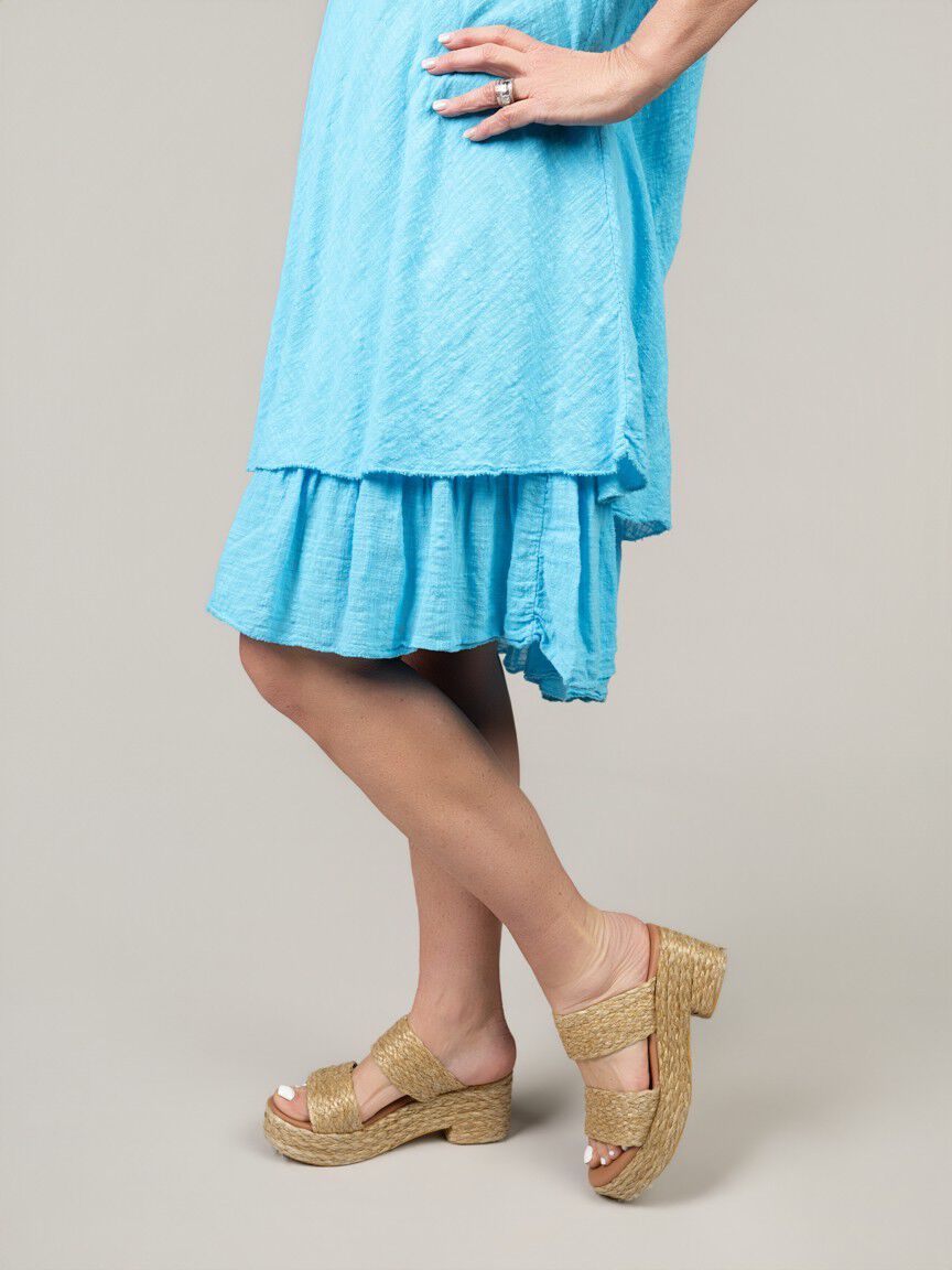 Layered Hem Knee Dress