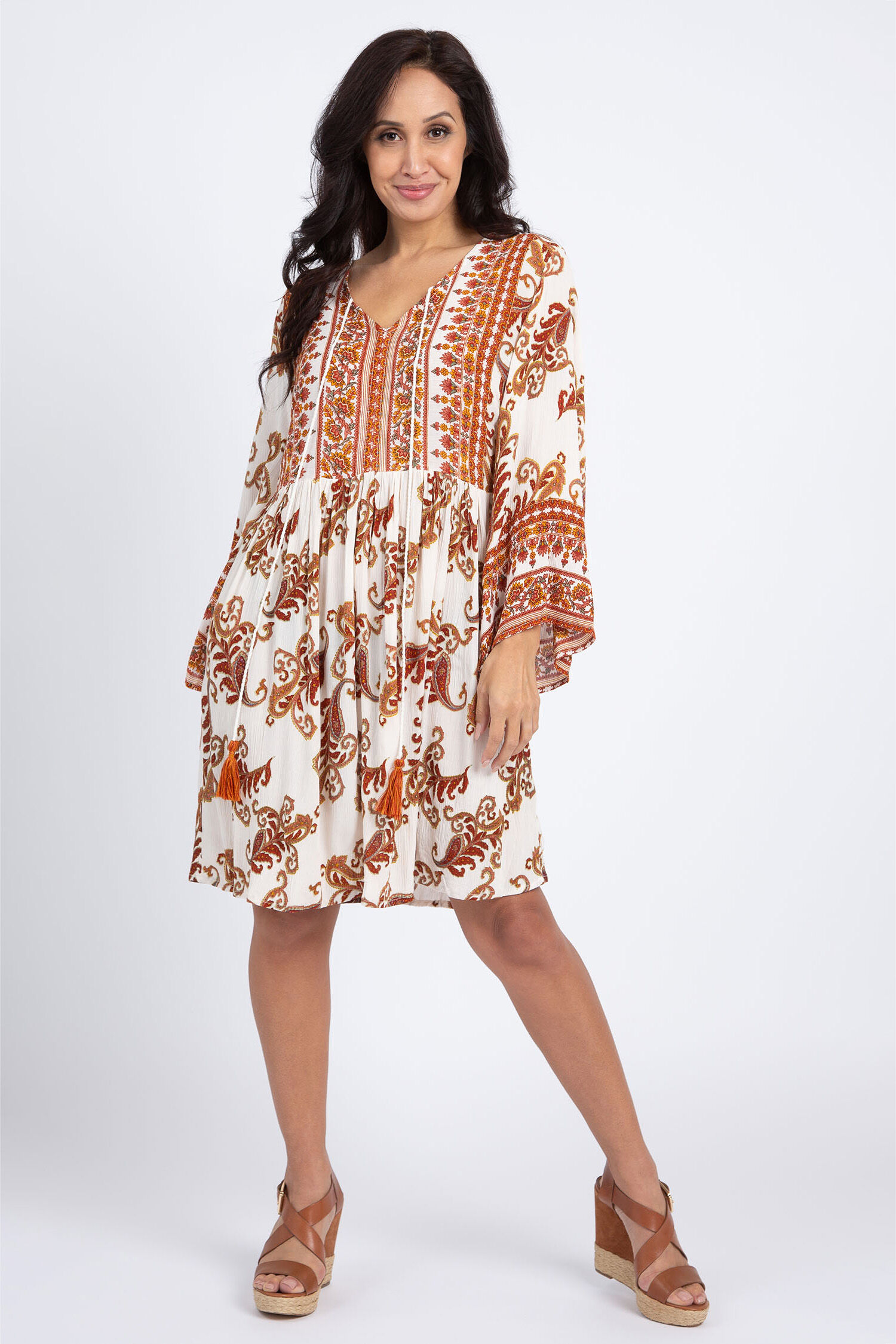 Vintage Paisley Print Dress  Image 1