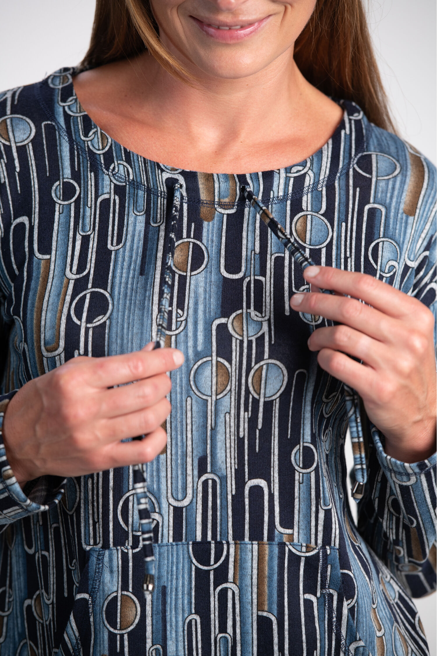 Kangaroo Pocket Long Sleeve Top  Image 3