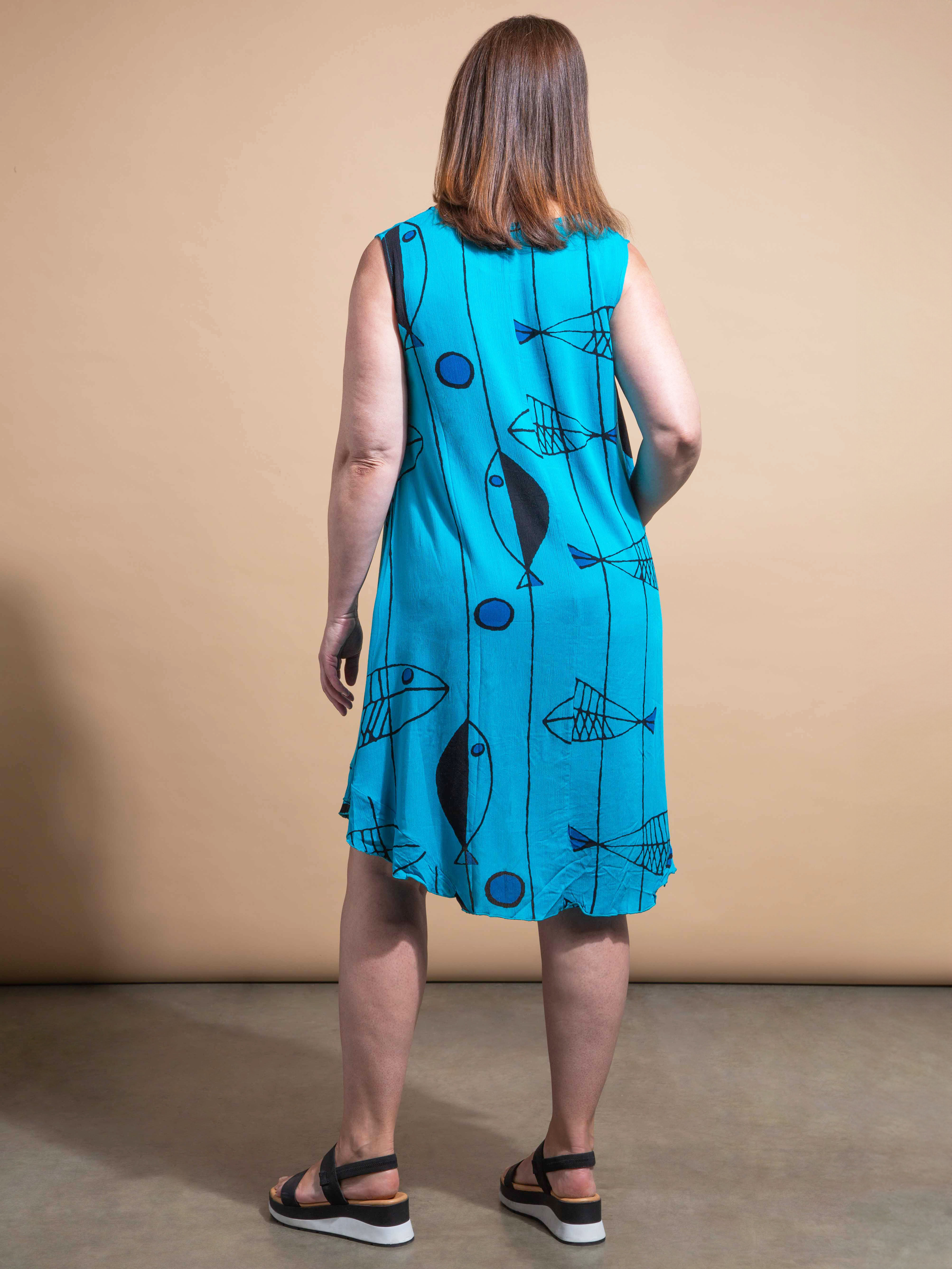 Fish Print Umbrella Dress Image 3