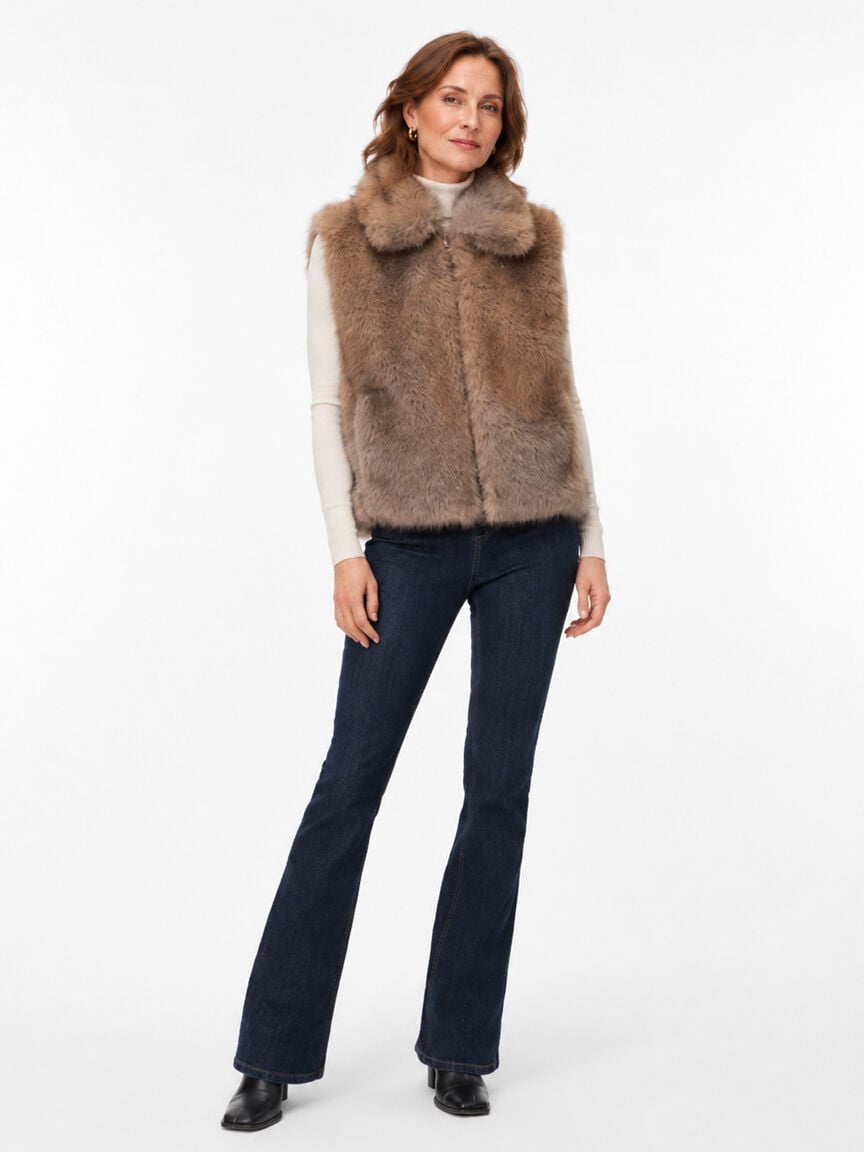 Zip Front Fur Vest