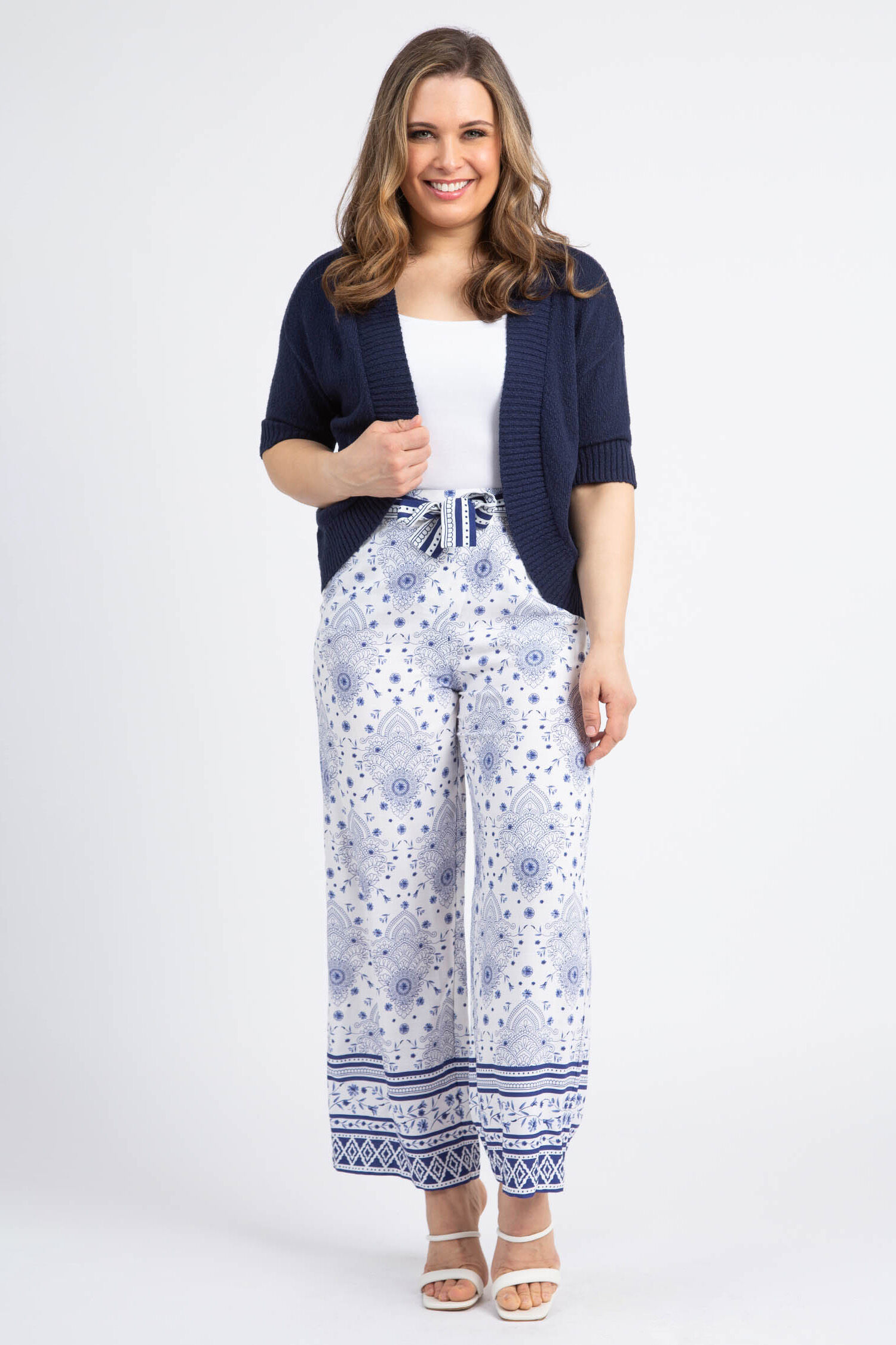 Open-Front Knit Bolero Cardigan Image 2