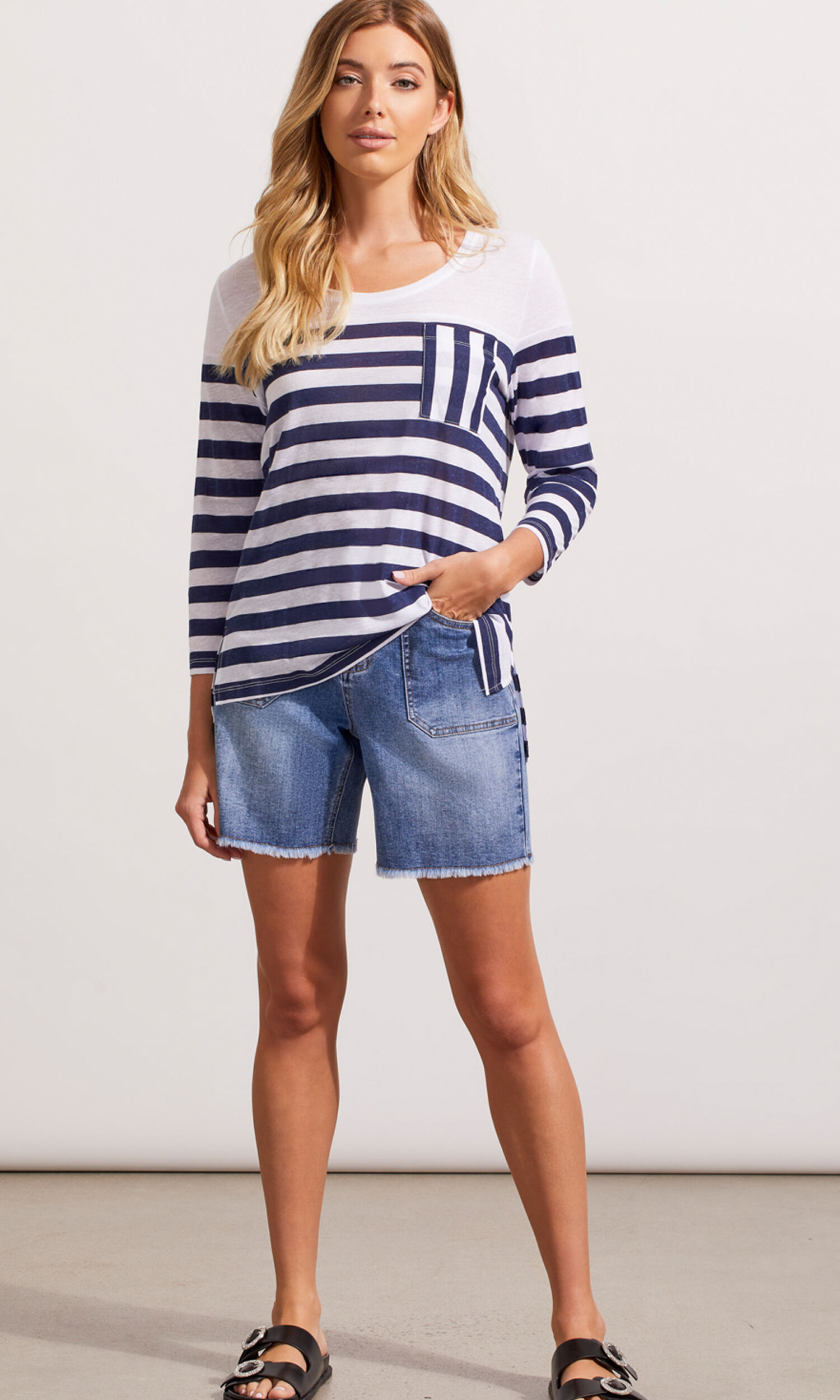 Audrey Mid-Rise Jean Shorts Image 1