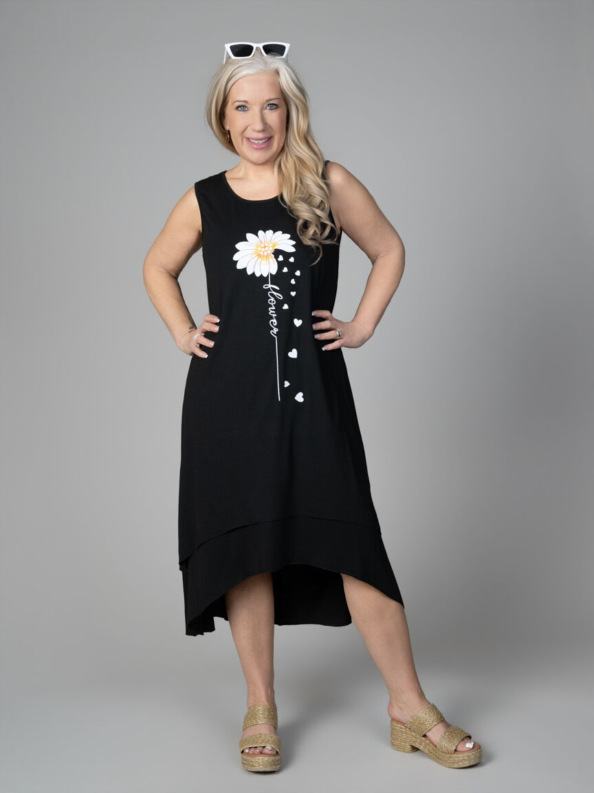 Sleeveless Layered Hem Dress