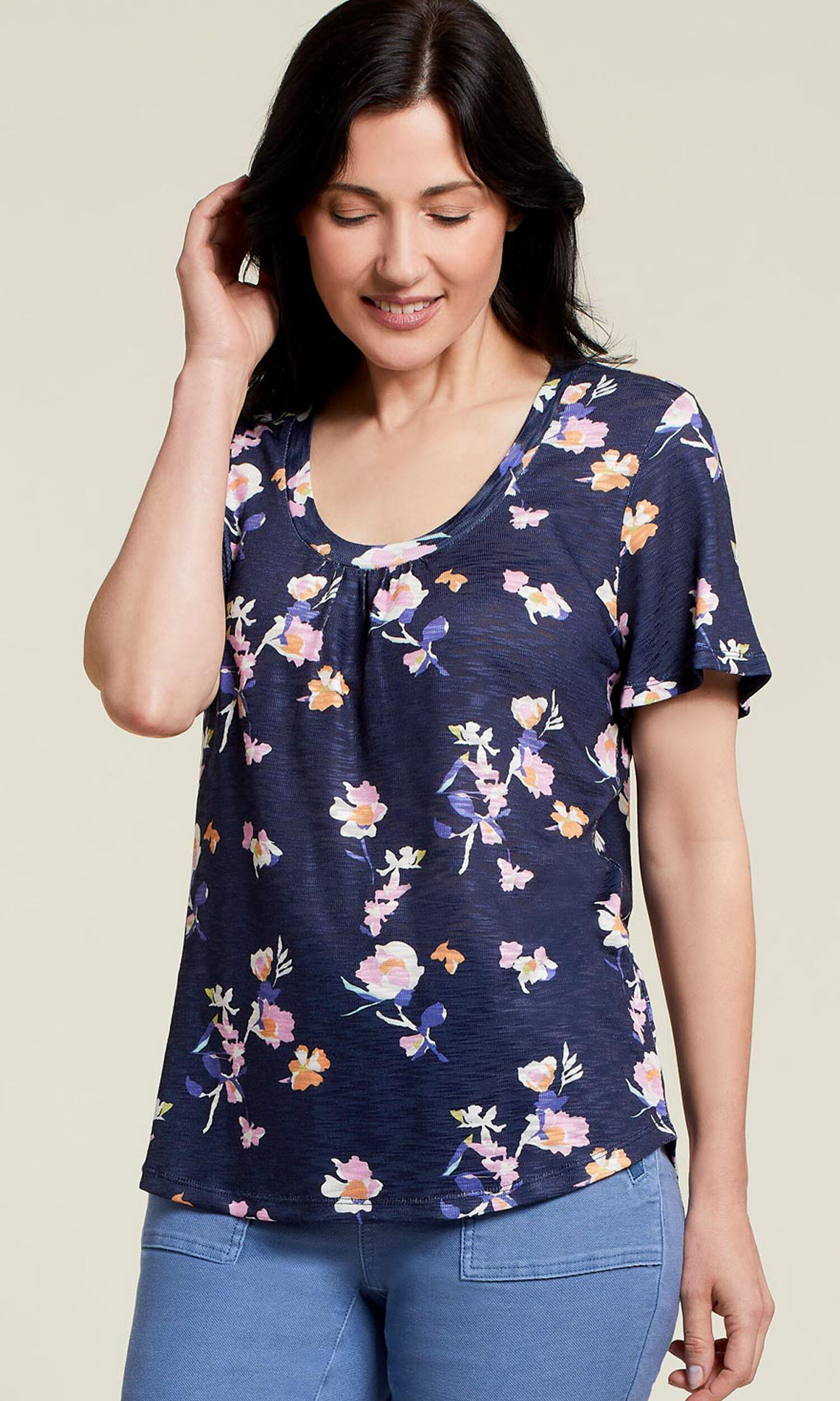 Flutter Floral Pleat Shirt  Image 1