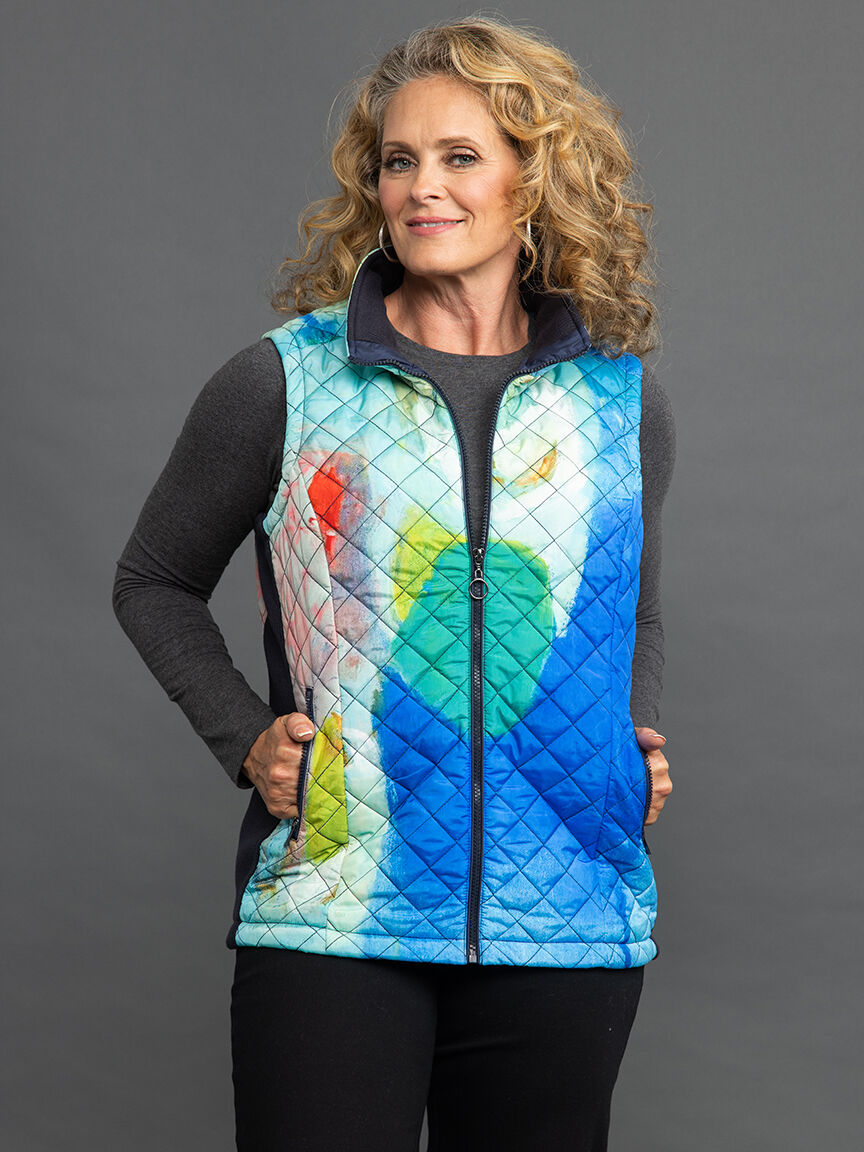 Art Print Outerwear Vest  Image 2