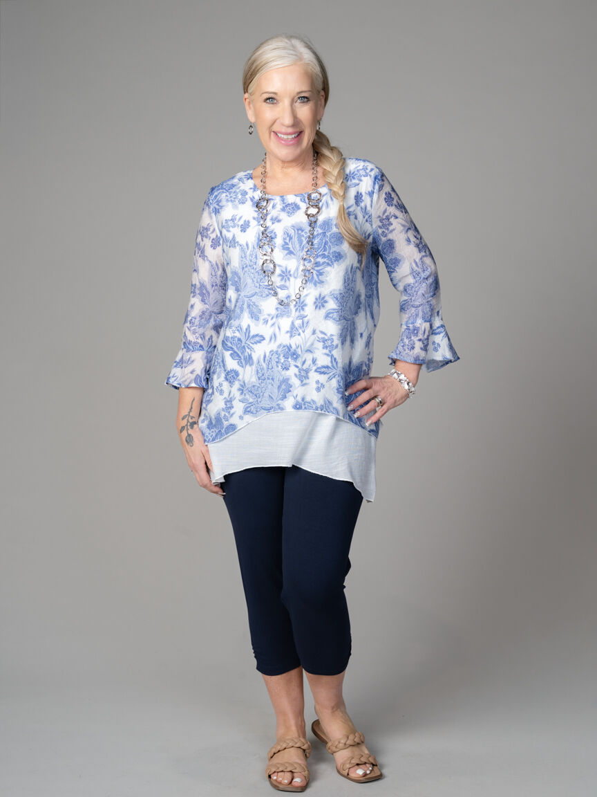 Capri Leggings With Runching