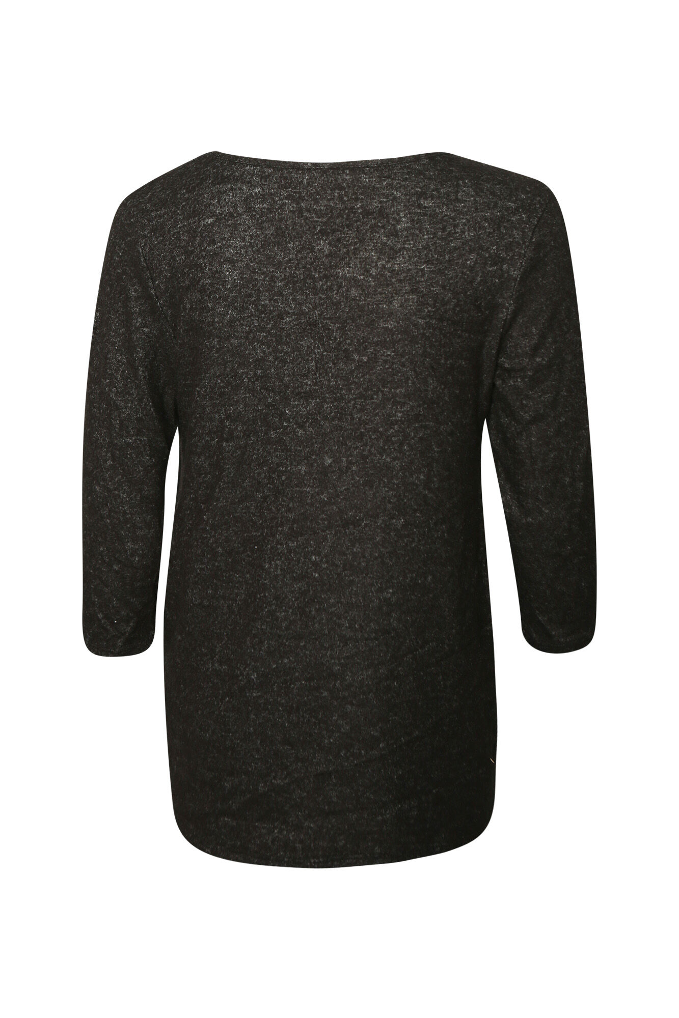 Butter Fleece Knotted 3/4 Sleeve Top Image 2