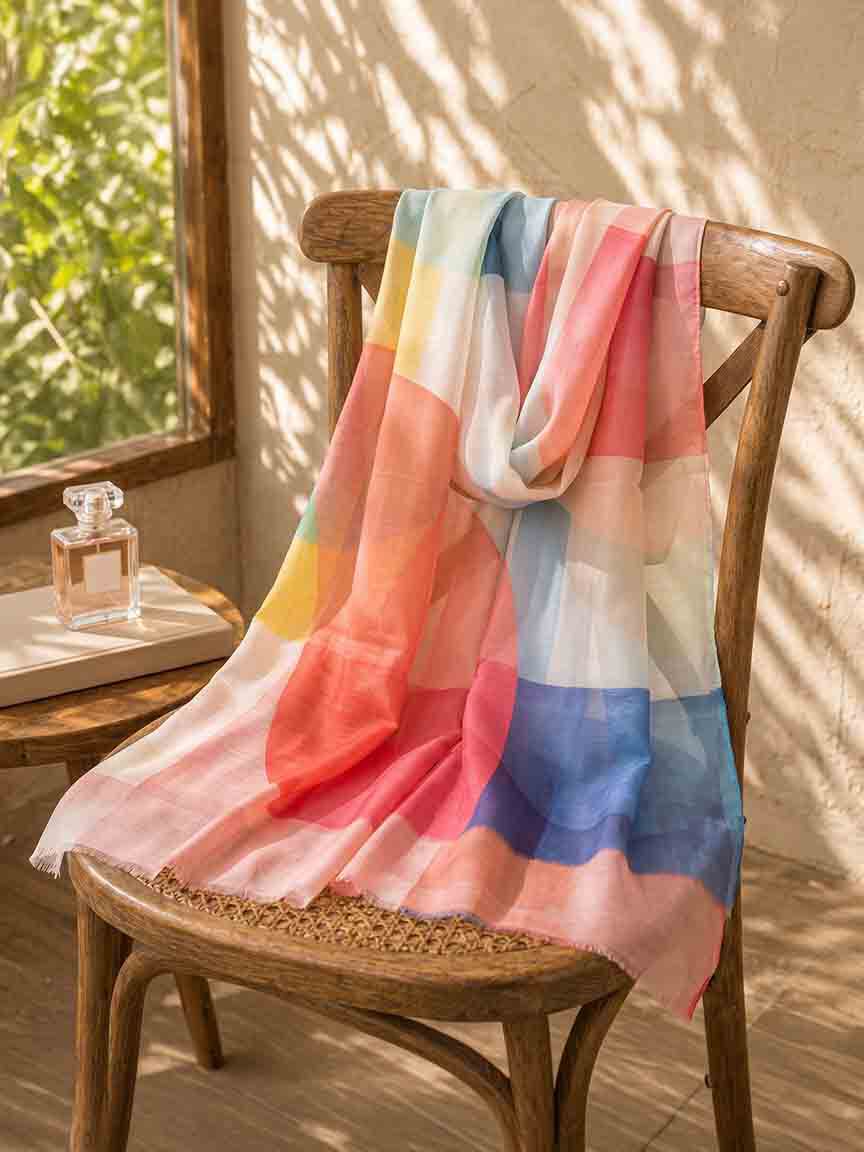 Lightweight Abstract Scarf