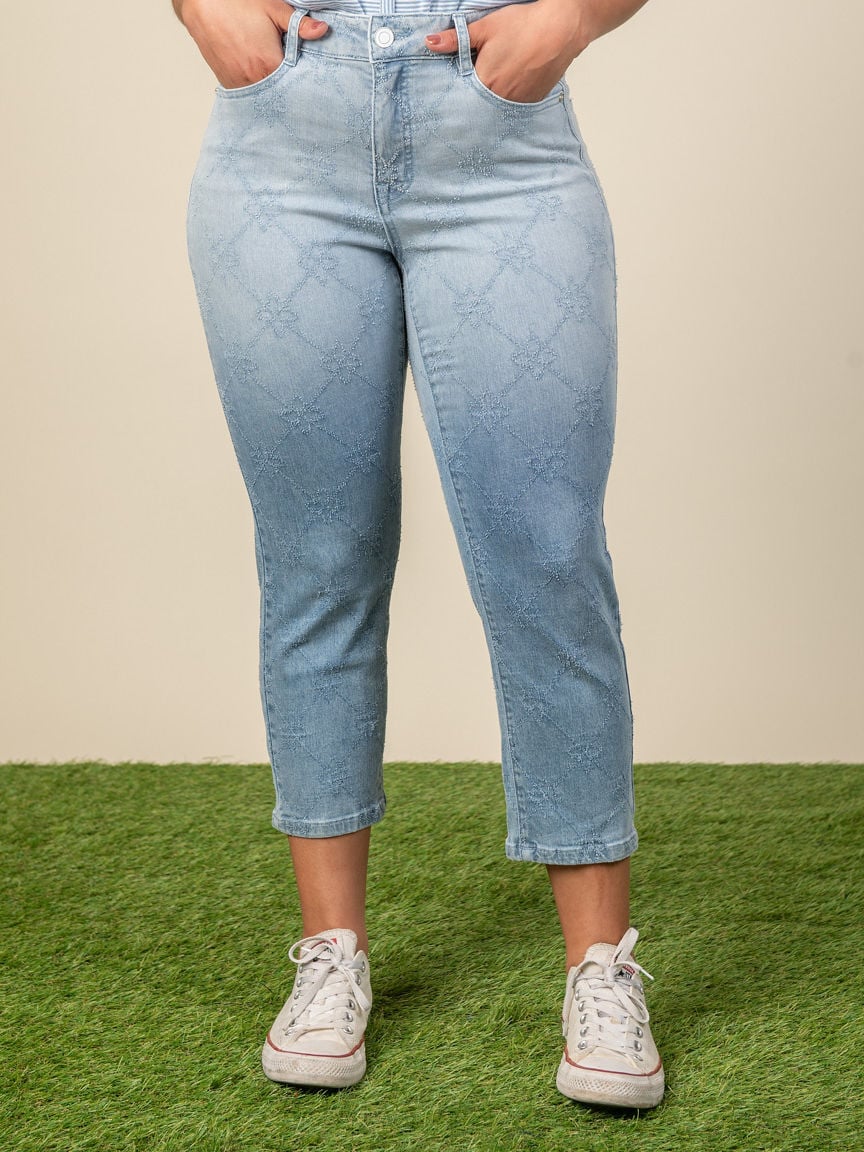 Audrey Mid Rise Straight Crop Jean Image 1