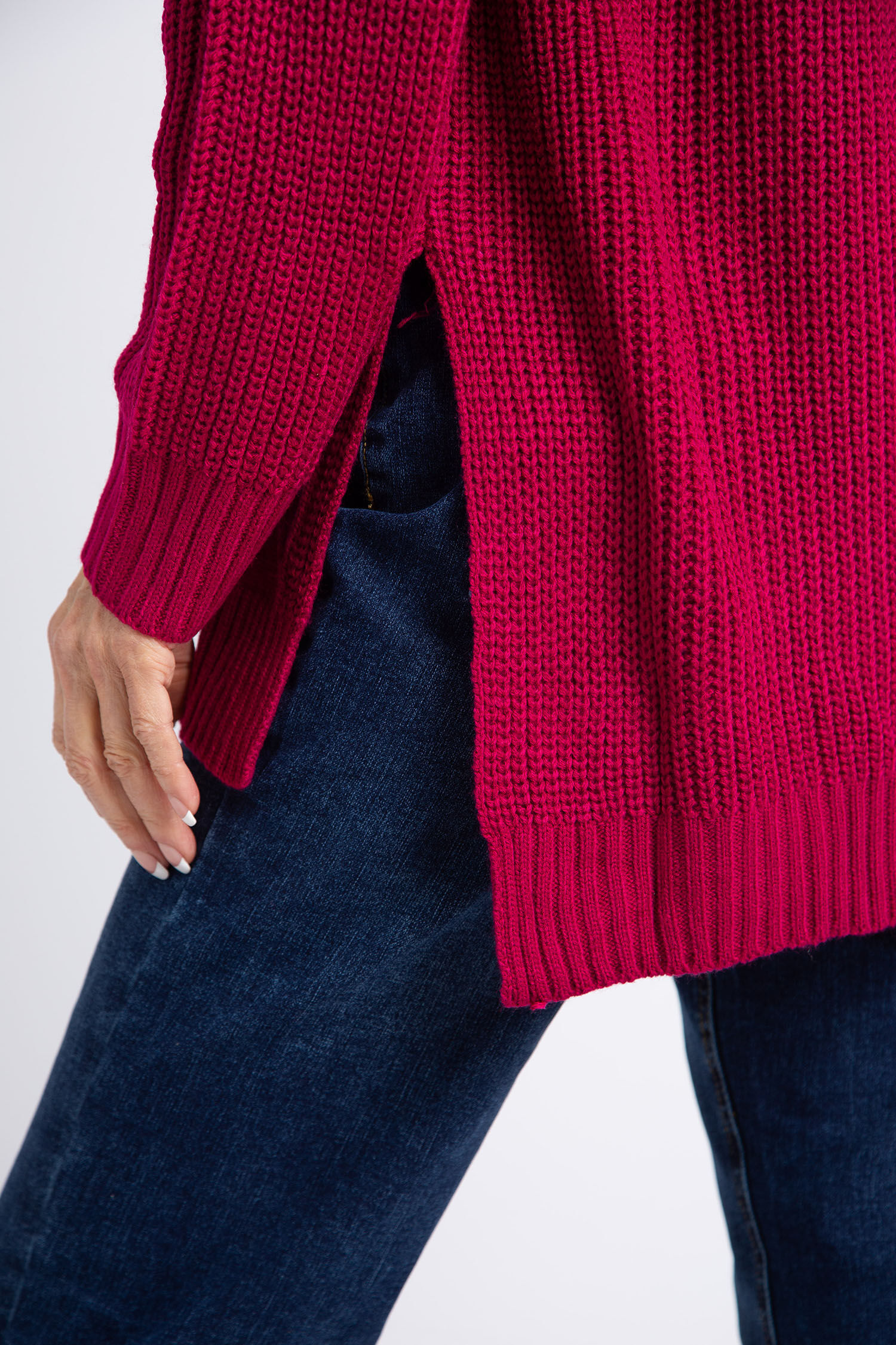 Long Sleeve Cable Knit Sweater  Image 4