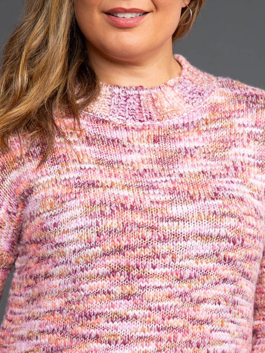 Space Dyed Mock Neck Sweater Image 5